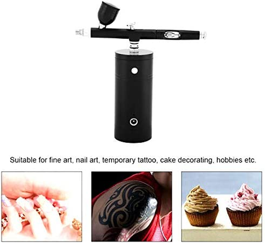 Meichoon Airbrush Air Pump Kits Mini Portable Charging Spray Gun Compressor Air Brush Set for Model Spray Painting and Colour Painting, NA06 image number 6