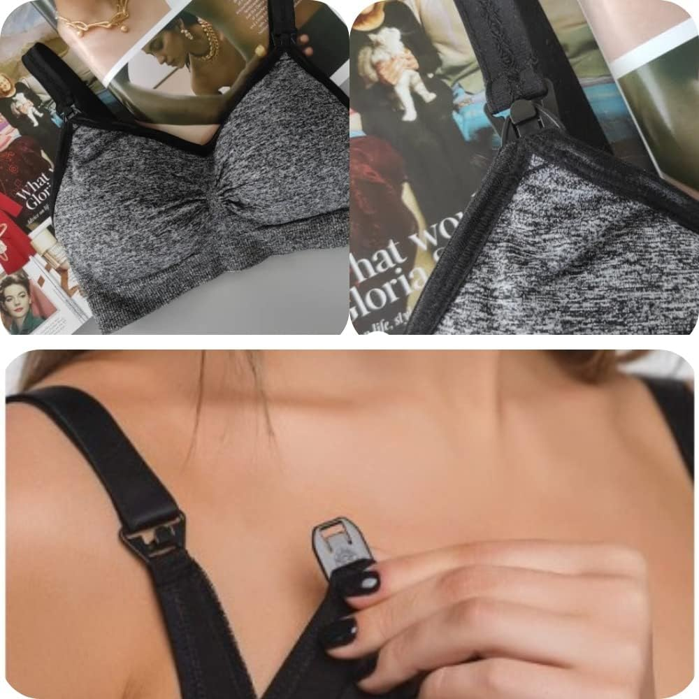 Nursing Bra Clips 5/8" Black Two Part Clip Plastic Fasteners Nursing Clips Maternity Bra Clips 10 in a Pack - Beige 5/8In - Set Of 4 image number 3