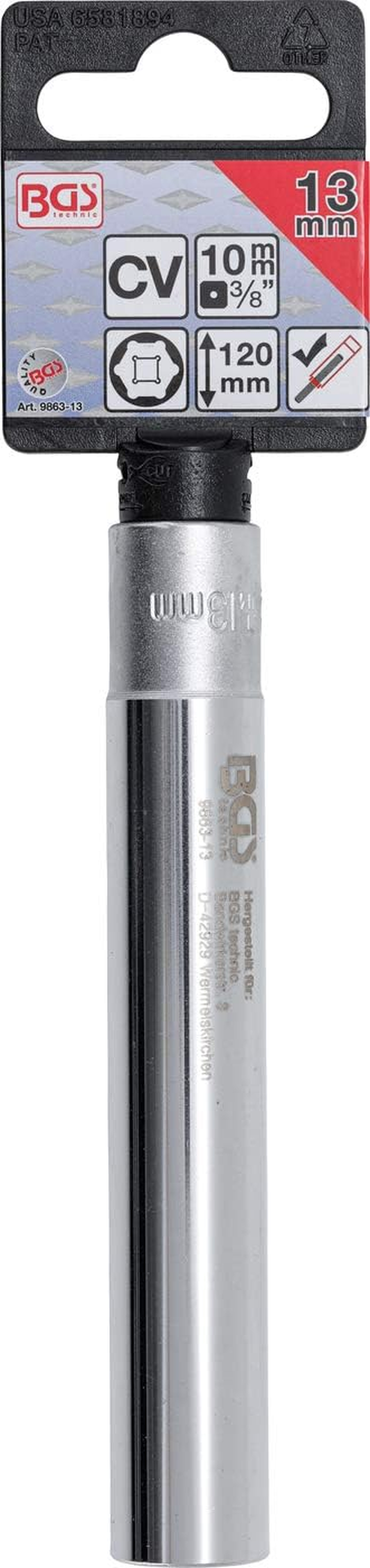 BGS 9863-13 | Socket, Hexagon, Extra Deep | 10 Mm (3/8 ") Drive | 13 Mm