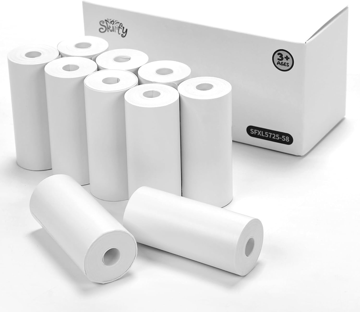 Skirfy 10 Rolls Kids Instant Camera Refill Print Paper,Linkless Thermal Paper Fit for Most Kids Camera Instant Print,Kids Digital Camera Favors Supplies