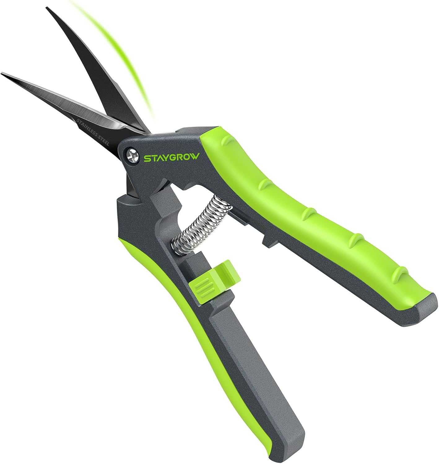STAYGROW Secateurs 165 Mm with Curved Steel Blades, Locking Handle, Trimming Scissors for Branches, Flowers, Fruits, Plants, Bonsai image number 6