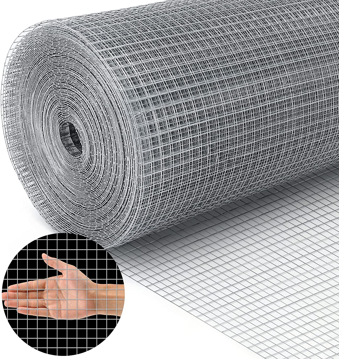 Land Guard 19 Gauge Hardware Cloth, 1/2 Inch Chicken Wire Fence, Galvanized Welded Cage Wire Mesh Roll Supports Poultry Netting Cage Fence&hellip;&hellip;&hellip; image number 5