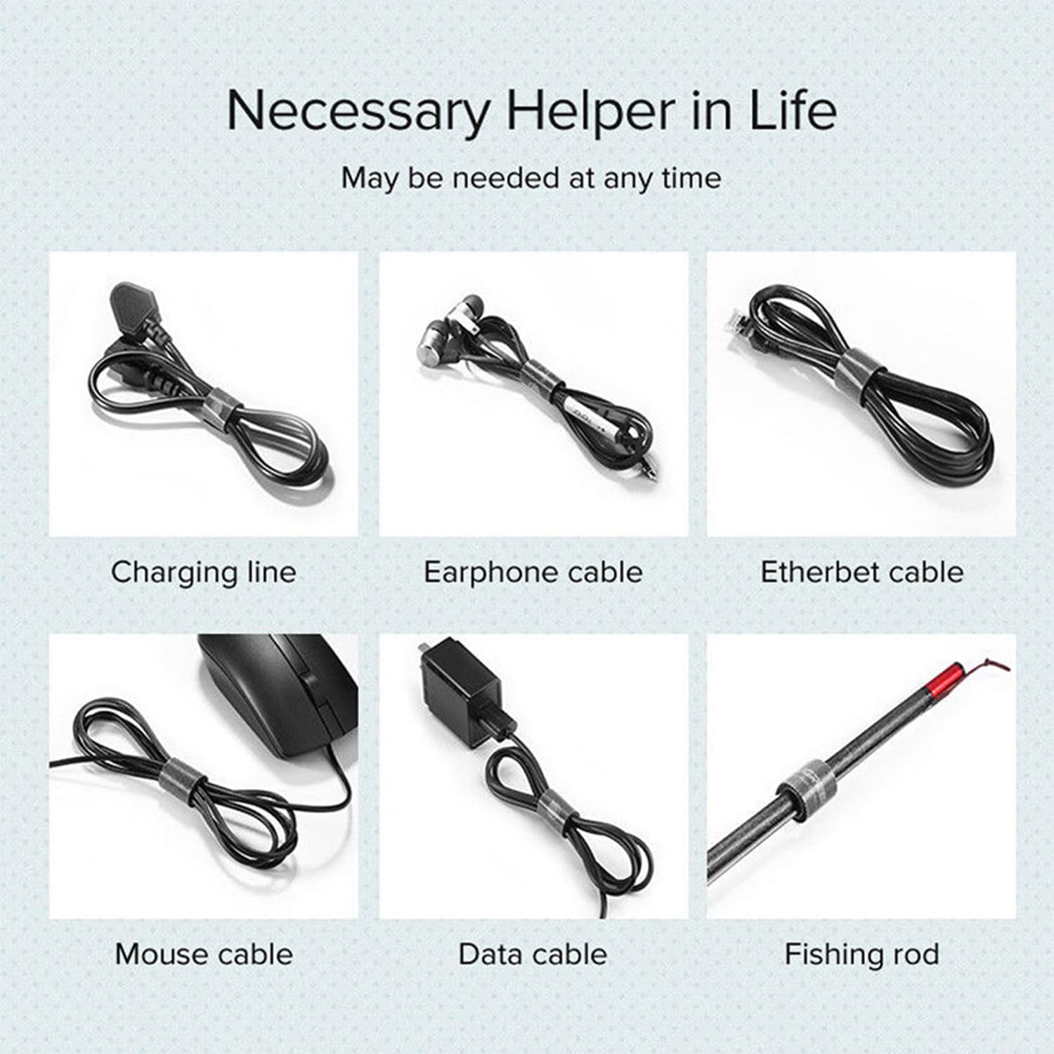 10M Hook & Loop Heavy Duty Strap Reusable Cable Ties Grip TV Tidy Organiser image number 5