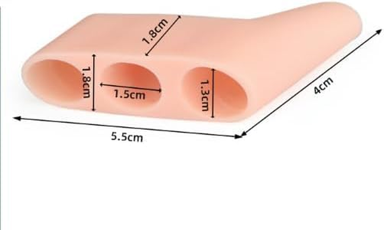 Pinky Toe Separator 10 Pack Bunion Pads Gel Little Pinky Toe Protectors Sleeve Bunion Corrector for Pain Relief Tailor'S Bunions, Curled Pinky Toes, Overlapping Toe (White, One Size)