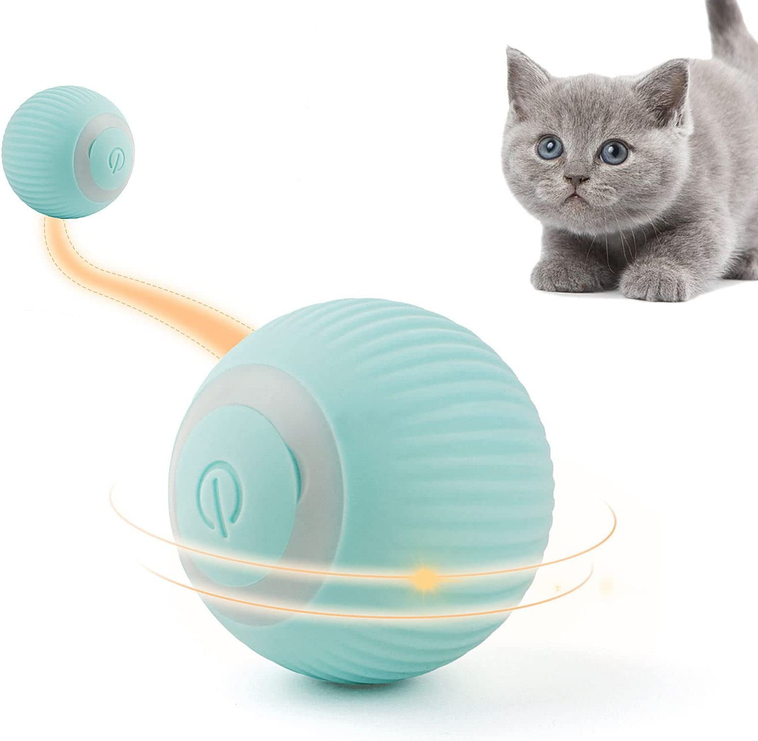 Namsan Cat Ball Interactive Cat Toy with Chirping Pack of 3 Plush Cat Play Ball for Cats