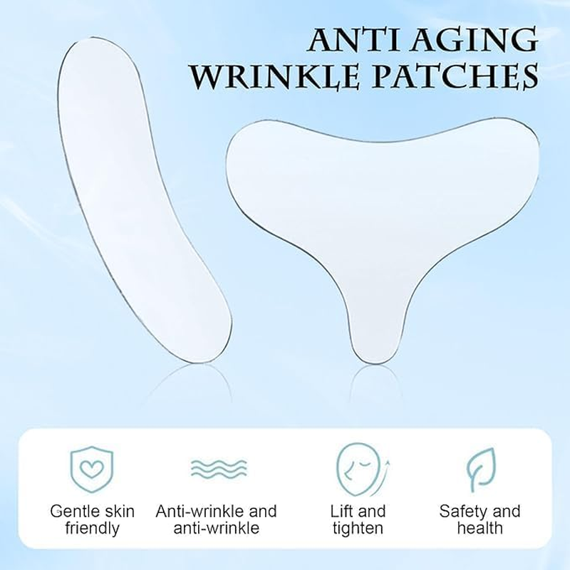 Silicone Chest and Neck Wrinkle Patches, Transparent, 2 Piece Set, Decollete Anti-Wrinkle Pads for Side Sleeping image number 6