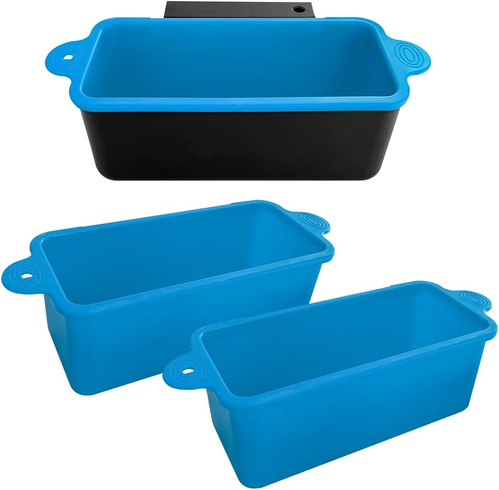 2 Pack Blackstone Silicone Grease Cup Liners for 36 28 22 17 Inch Griddle, Reusable Grease Catcher Liner Grill Grease Tray Blackstone Accessories, Replacement of Aluminum Foil Drip Pans, Blue