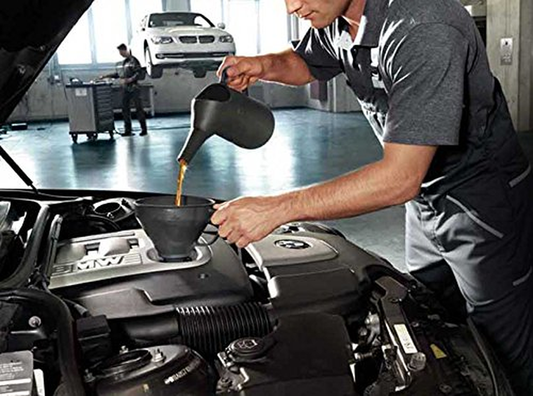 Wekster Wide Mouth Fuel Funnel with Handle - Large Plastic Automotive Funnels Long Flexible Spout Extension Removable Mesh Screen Filter for Water Gasoline Coolant Transmission Engine Oil