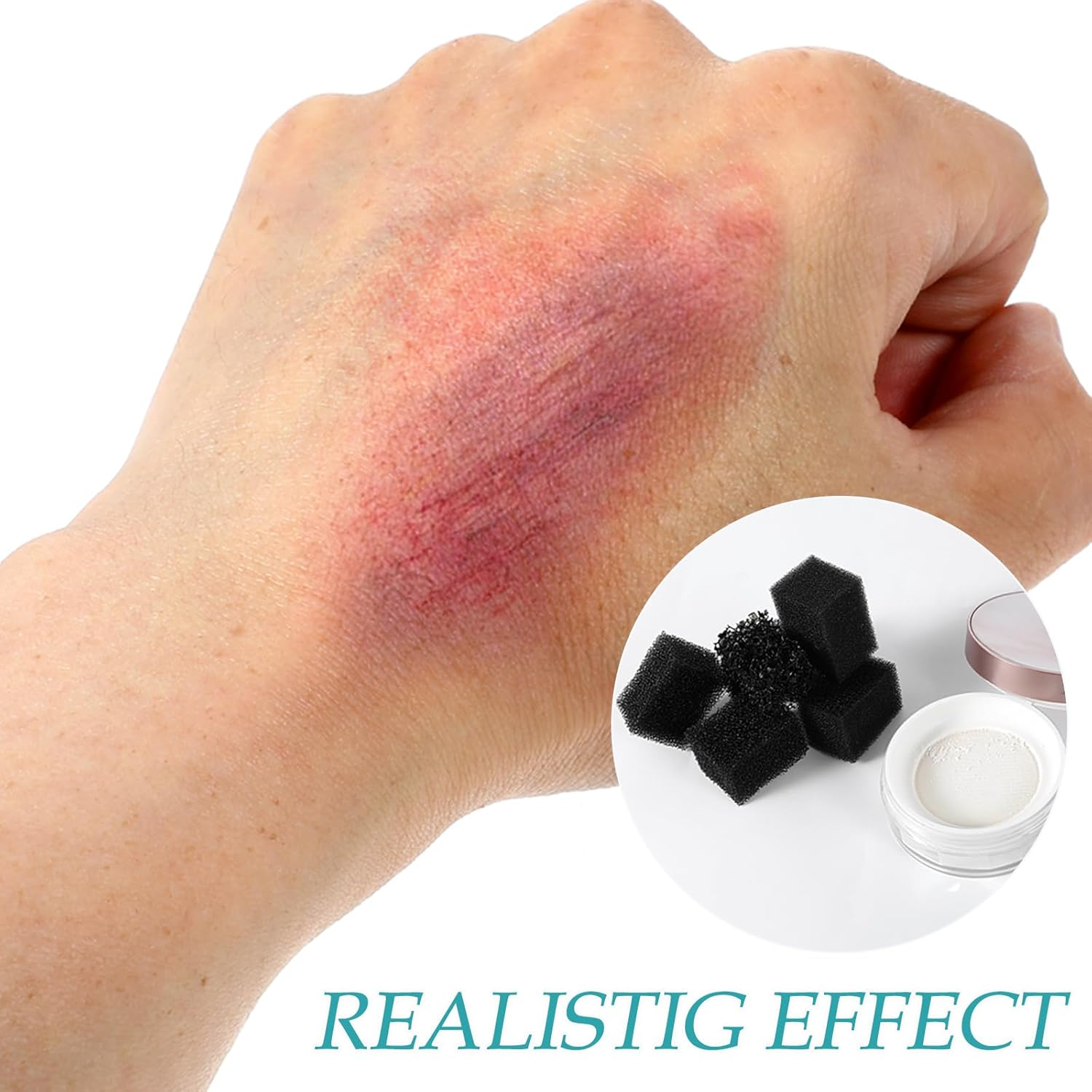 Stipple Sponges, 12 Pcs Special Fx Makeup Sponge Halloween Make up Sponges for Face Makeup Tools for Beard, Texture, Freckle, Scar, Wound, Christmas Cosplay Party Art Shaping Special Effects image number 1