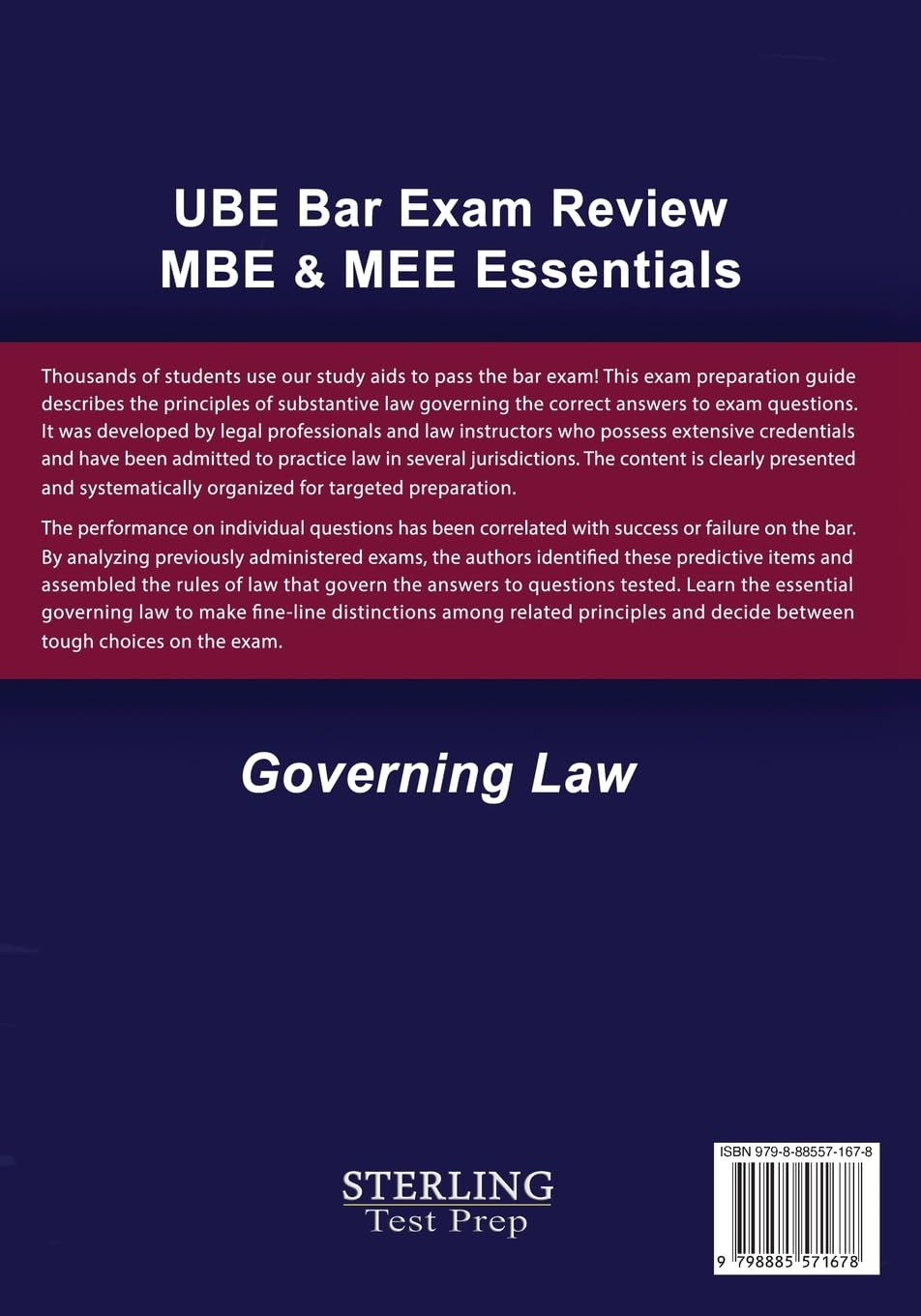 MBE & MEE Essentials: Governing Law for UBE Bar Exam Review