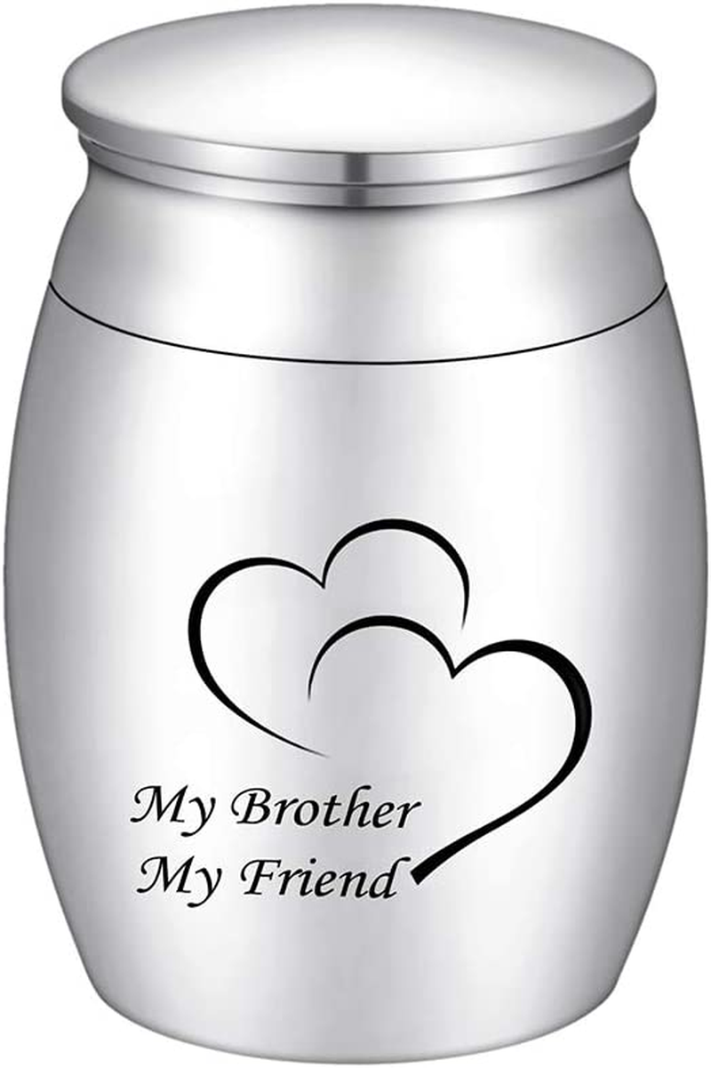 Small Keepsake Urns for Human Ashes Mini Cremation Urns for Ashes Stainless Steel Memorial Ashes Holder-My Husband My Angel
