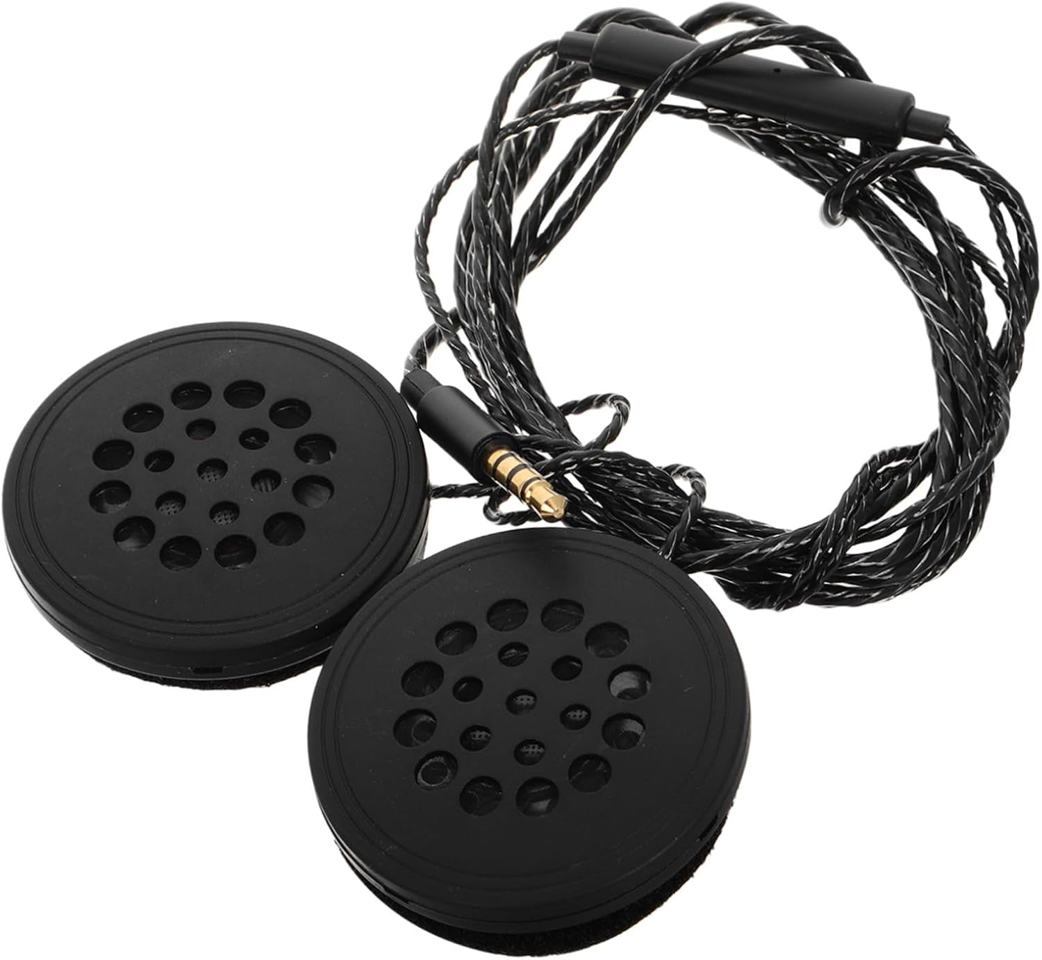 Operitacx Motorcycle Helmet Headset with 3.5Mm Wired Mic and High Fidelity Speakers for Outdoor Sports Music and Communication Compatible with Hardhat Accessories