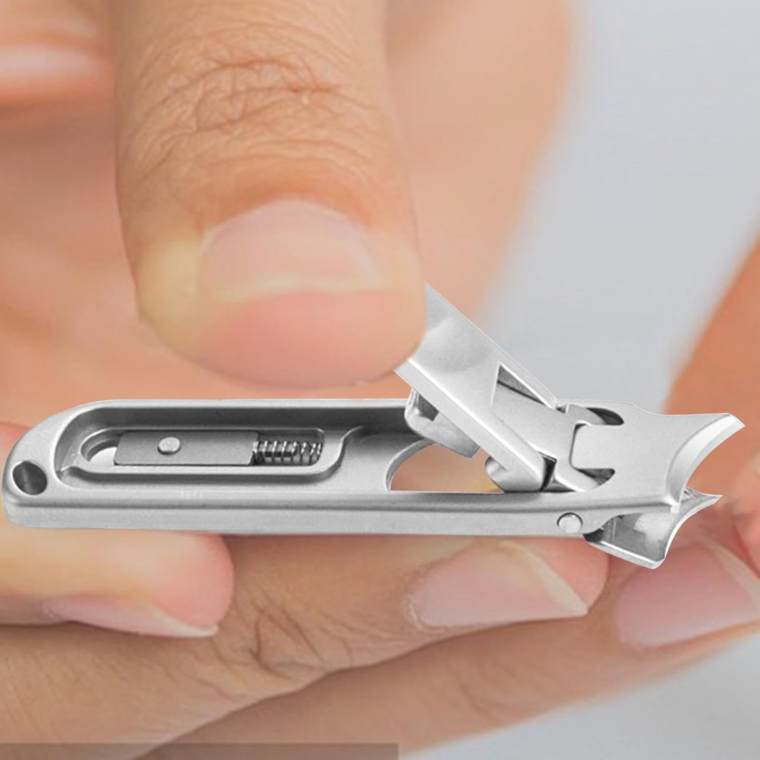 Riaisttd Nail Clipper Set for Women, Oblique Mouth Travel Size Nail Kit, Large Opening Ultra-Thin Stainless Scissors for Little Boys Girls