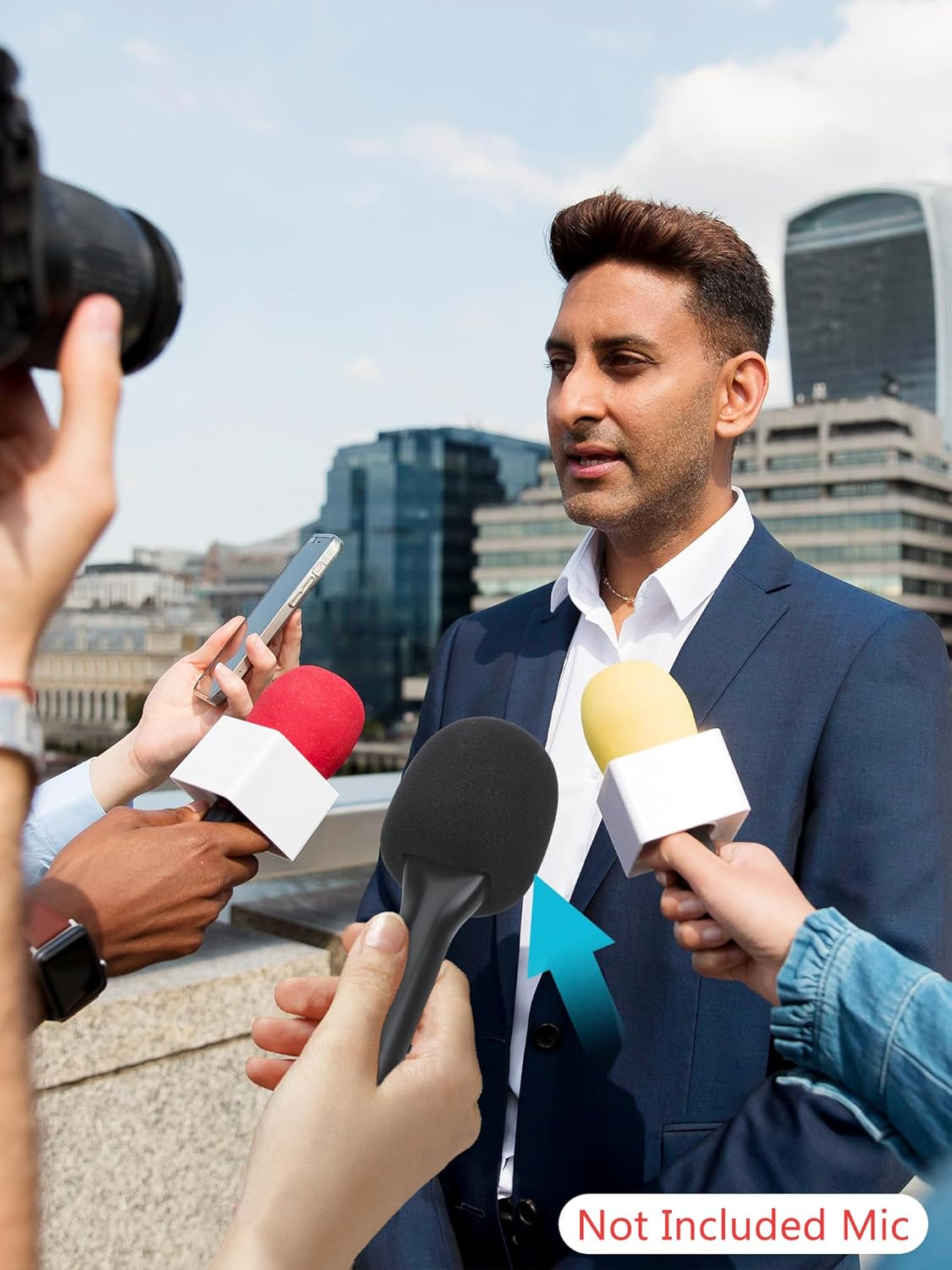 YOUSHARES Mic Holder for DJI Mic Mini, Handheld Interview Microphone Stand for DJI Mini Mic, Handle Adapter for Wireless Lavalier Microphone for Live Streaming, Vlogging, Etc image number 1