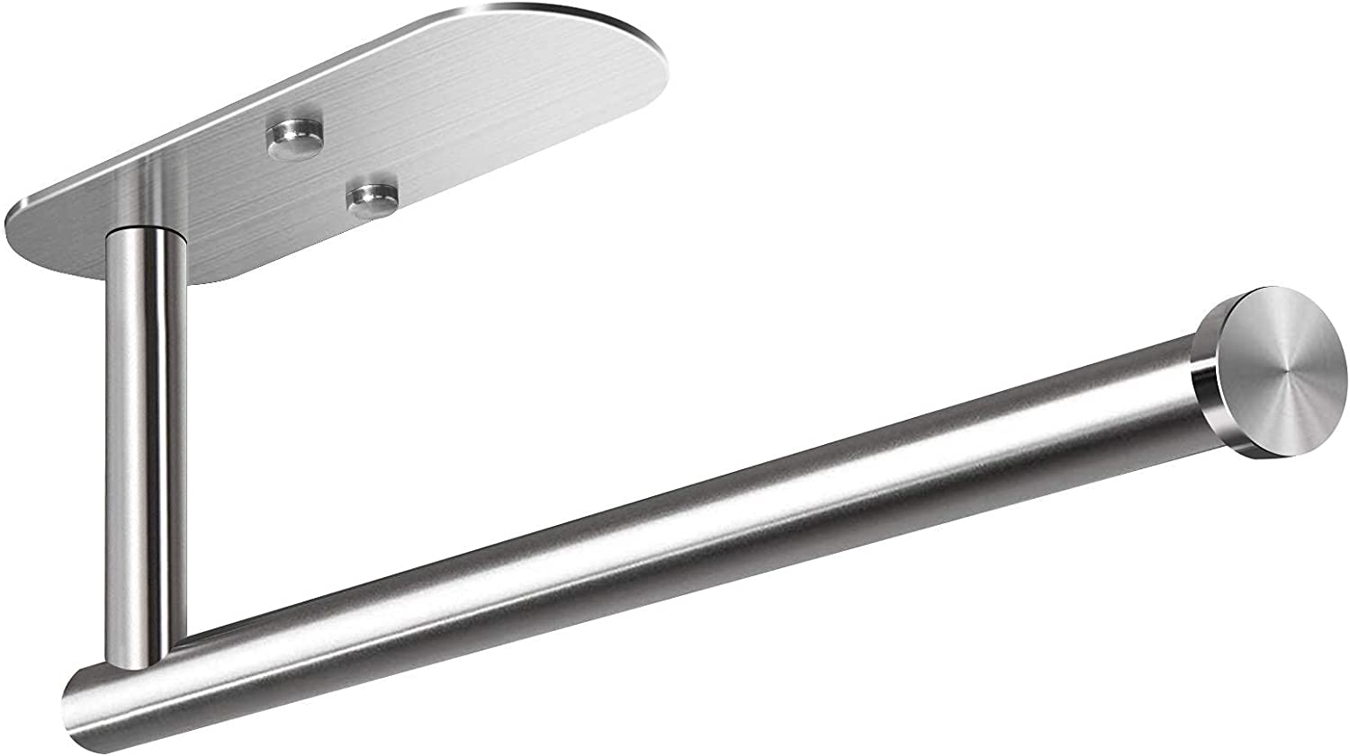 YOZOTI Paper Towel Holder under Cabinet for Kitchen, Self Adhesive or Drilling Paper Towel Holder Wall Mount, SUS304 Stainless Steel (Black)