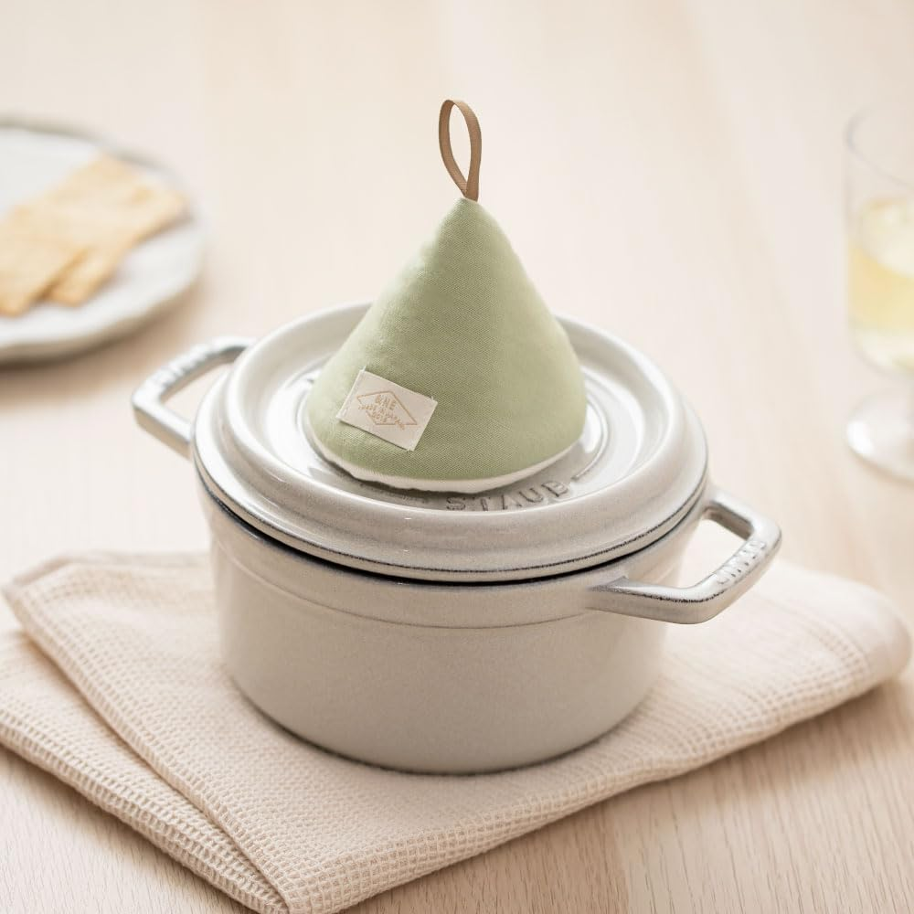 &NE NHK-225-NLGR Triangle Potholder, Natural Green, 4.9 X 3.5 Inches (12.5 X 9 Cm) - Bat Coral image number 7