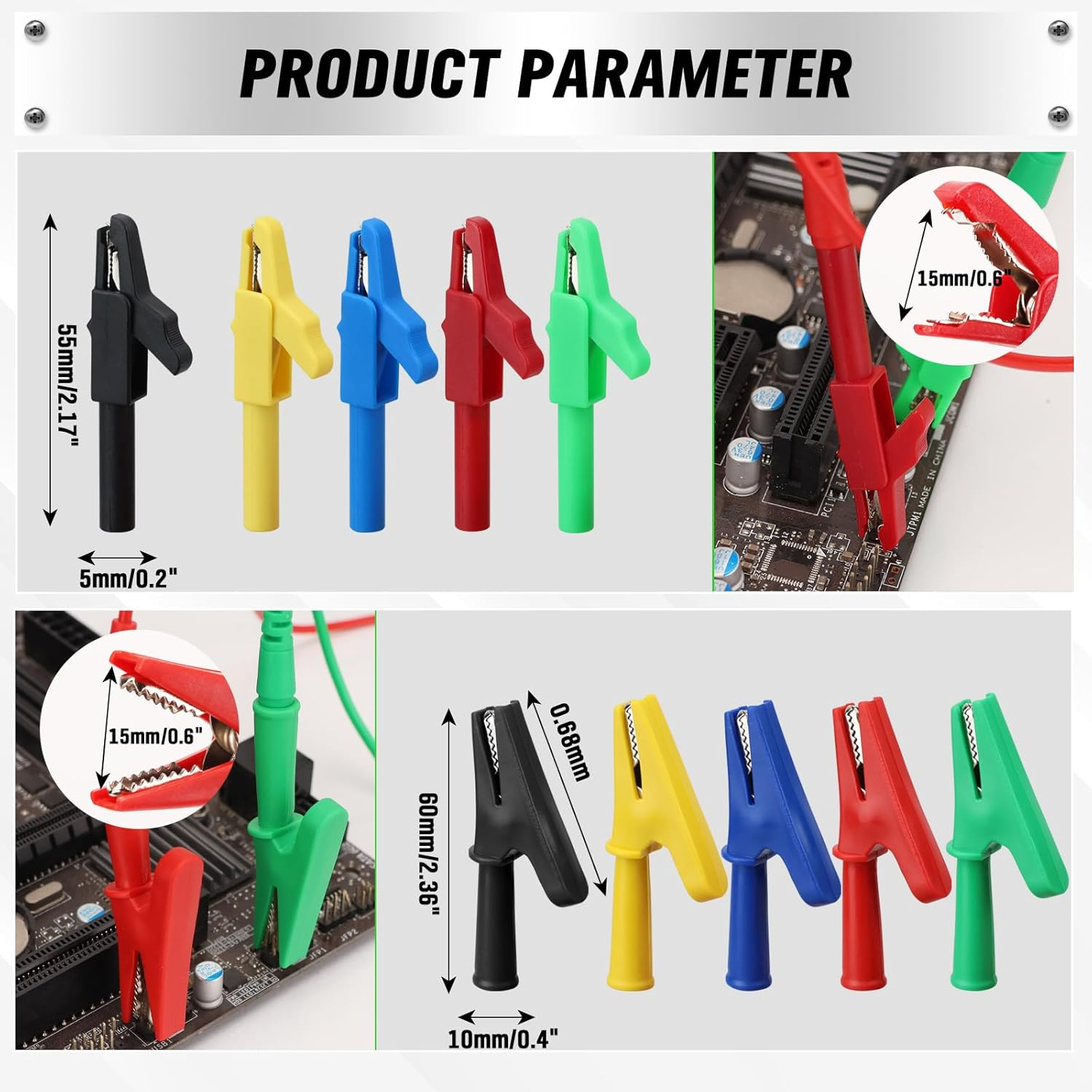 SWANLAKE 43-Piece Back Probe Kit, 30A Multi-Angle Test Probe, 4Mm Banana Plug to Copper Alligator Clips, U-Shaped Connectors, Automotive Electrical Circuit Diagnosis Car Repairing Tools image number 6