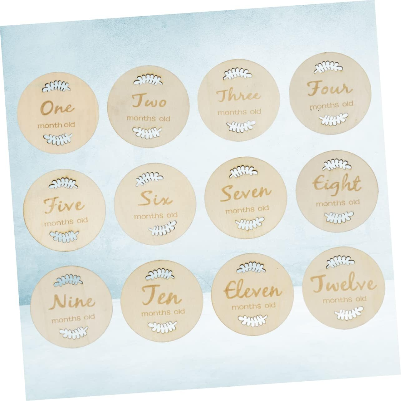 Creative Cards for First Year Adorable Monthly Growth Photo Props for Newborns Scandinavian Design Commemoration image number 1