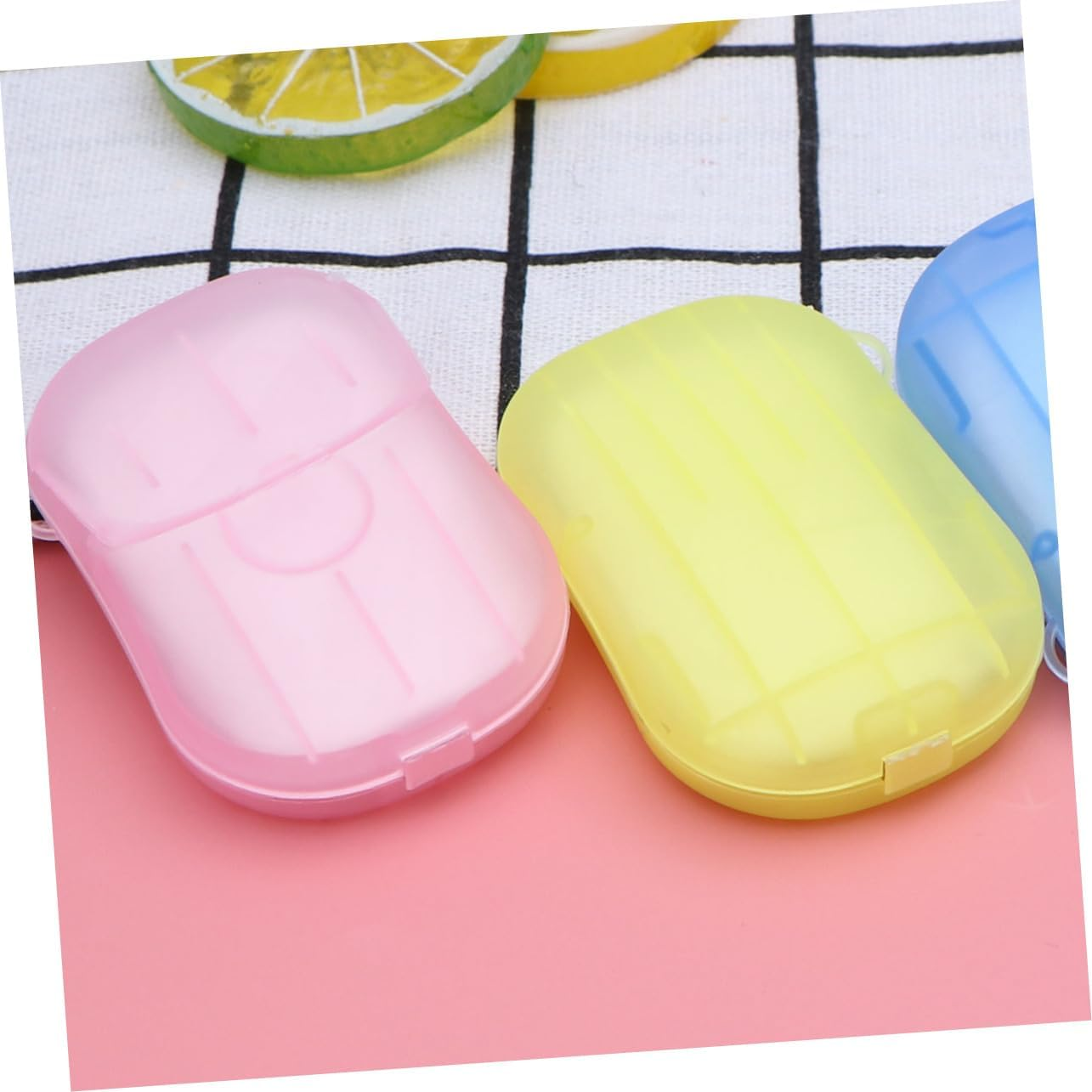 BRIGHTFUFU 8Pcs Travel Soap Flakes Paper Soap Tablets Boxed for Bath Face Hand Wash Safe image number 6