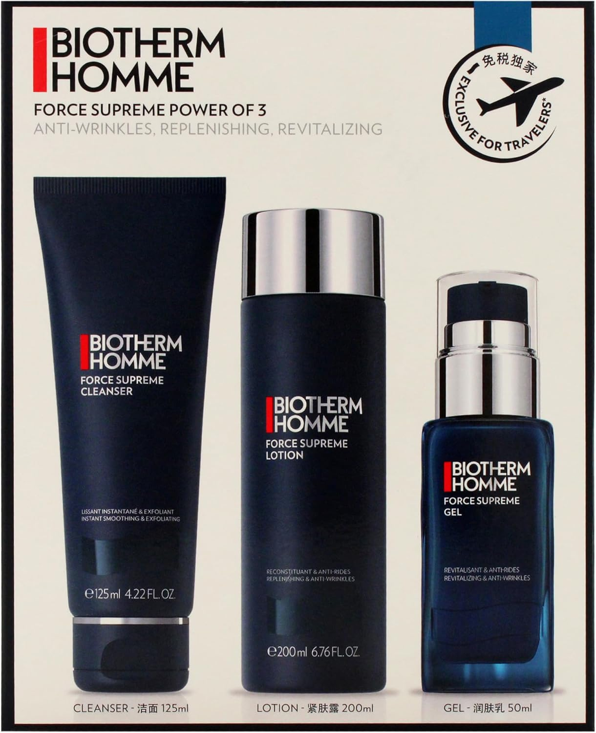 Biotherm Homme Force Supreme Power Set by Biotherm for Men - 3 Pc 4.2Oz Force Supreme Cleanser, 6.7Oz Force Supreme Lotion, 1.69Oz Force Supreme Gel image number 6