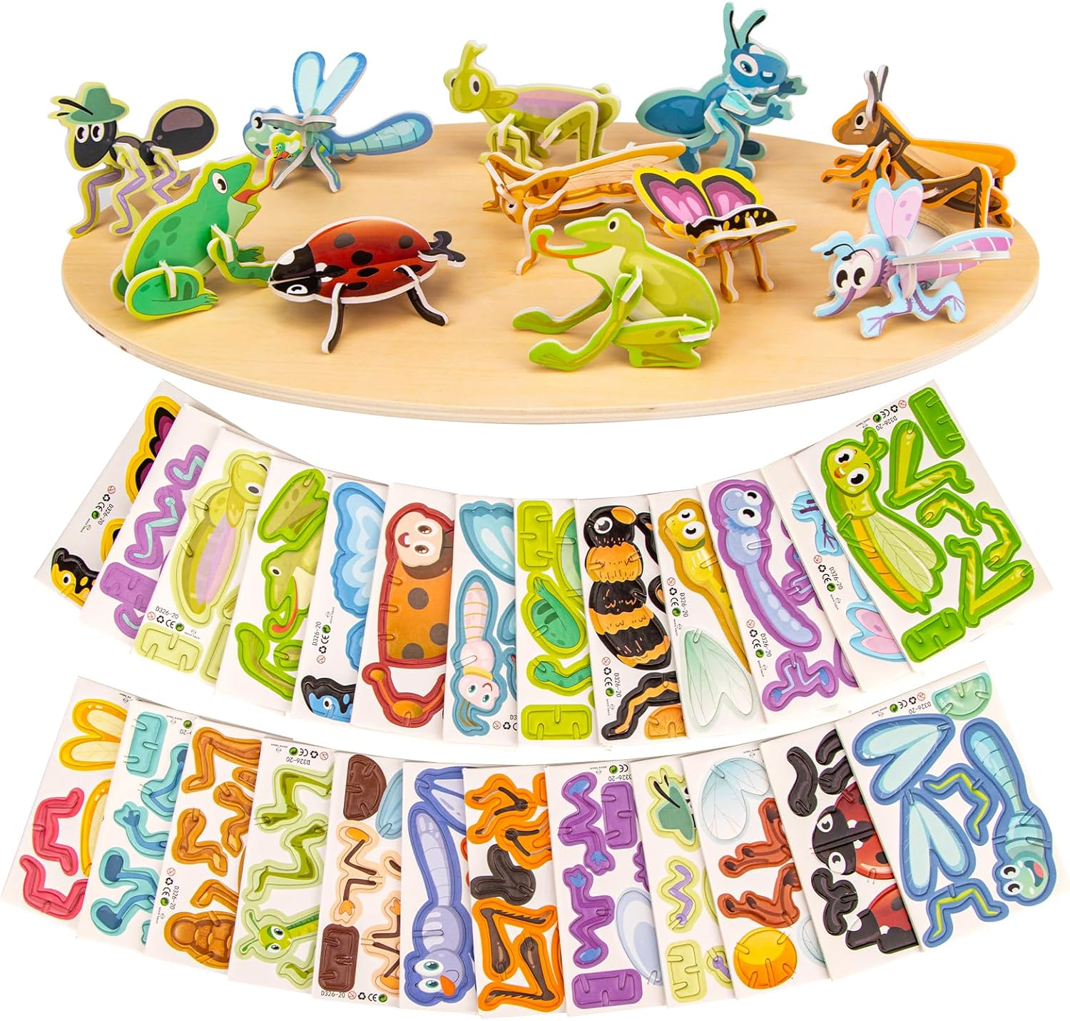 3D Puzzles for Teen, 25 PCS Educational Cartoon 3D Puzzle Kit, Engaging 3-D Puzzles Set for Teenagers Constructible, Ideal Fun Art Crafts Birthday and Holiday Gifts for Adolescents, Insect Themed image number 5