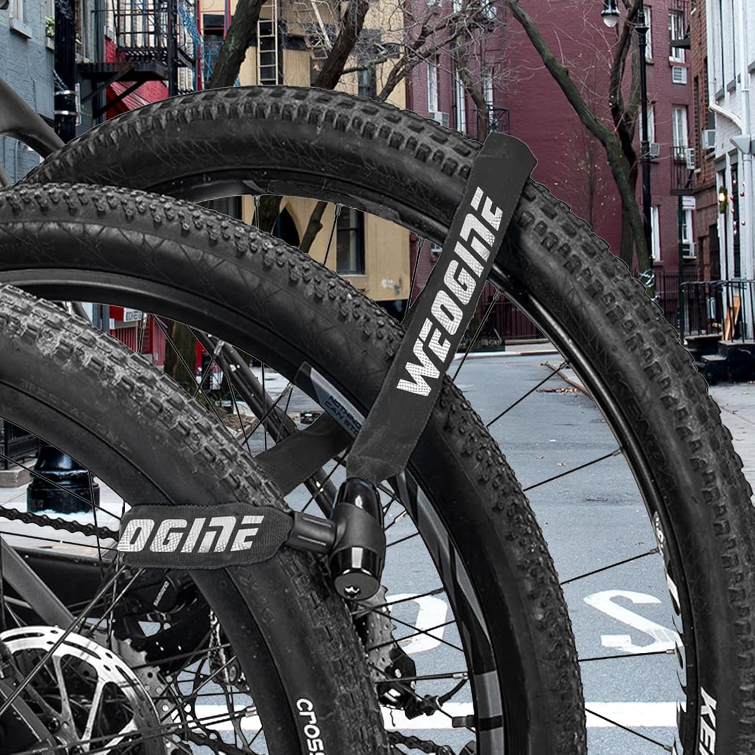 Bike Chain Lock, Heavy Duty Anti-Theft Bicycle Chain Lock, 2.72 Ft Security Bike Locks with 3 Keys, Waterproof Lock Chain for Bike, Bicycle, Scooter, Motorcycle, Door, Gate, Fence image number 5