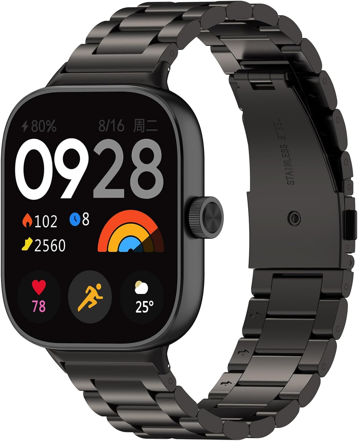 Chofit Stainless Steel Watch Bands for Xiaomi Smart Band 9 Pro/8 Pro Band, Metal Replacement Straps Bracelet Wristband for Mi Band 9 Pro/8 Pro Strap