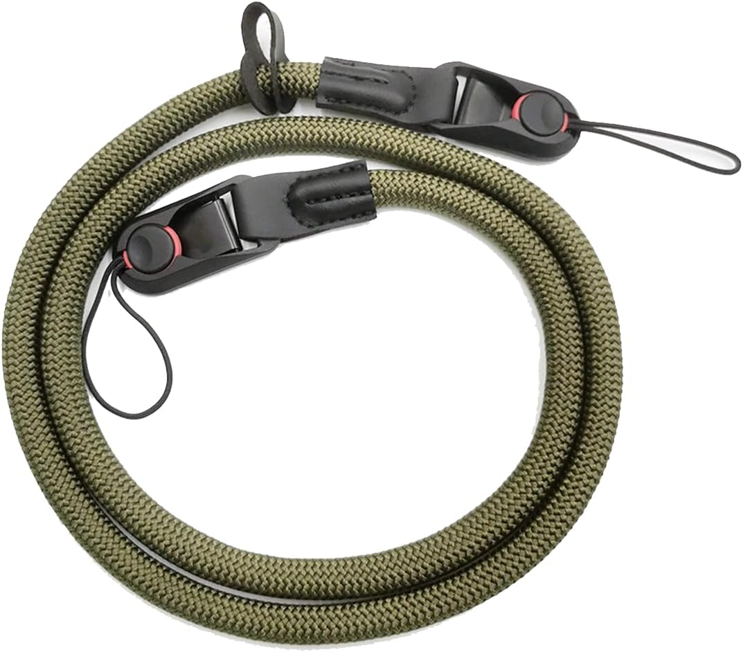Viojrlly Camera Hand Strap, Camera Strap, Climbing Rope, Camera Shoulder Strap with Quick Release System, Carry Strap for Compact Digital Camera, SLR DSLR Camera, Digital or Mirrorless Camera (Green image number 1