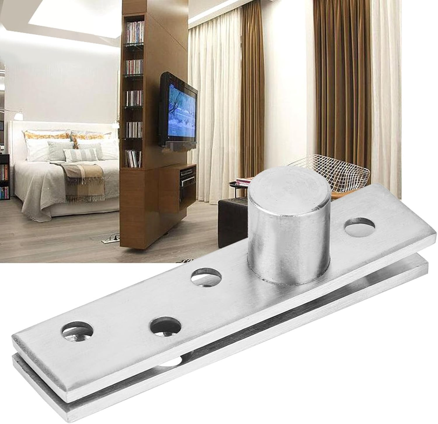 Corrosion Resistant Door Hinge, Revolving Door Hinge, Stainless Steel 7.9Mm for Revolving Door Kitchen Door Cabinet Door (Eccentric Shaft) image number 3