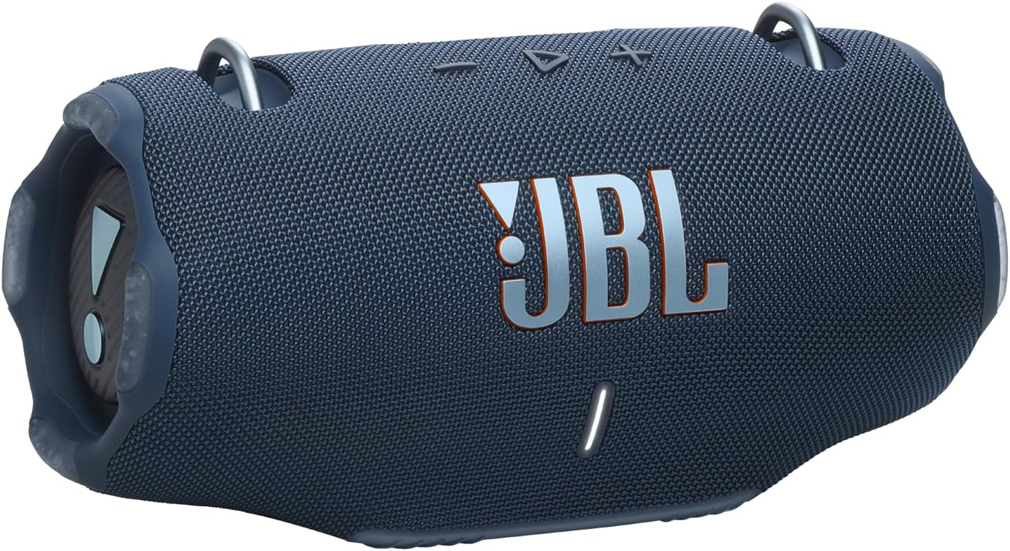 JBL Xtreme 4, Next Level Massive JBL Pro Sound, up to 24 Hours of Playtime plus 6 Hours with Playtime Boost, Convenient Shoulder Strap, AI Sound Boost, Waterproof and Dustproof, Black