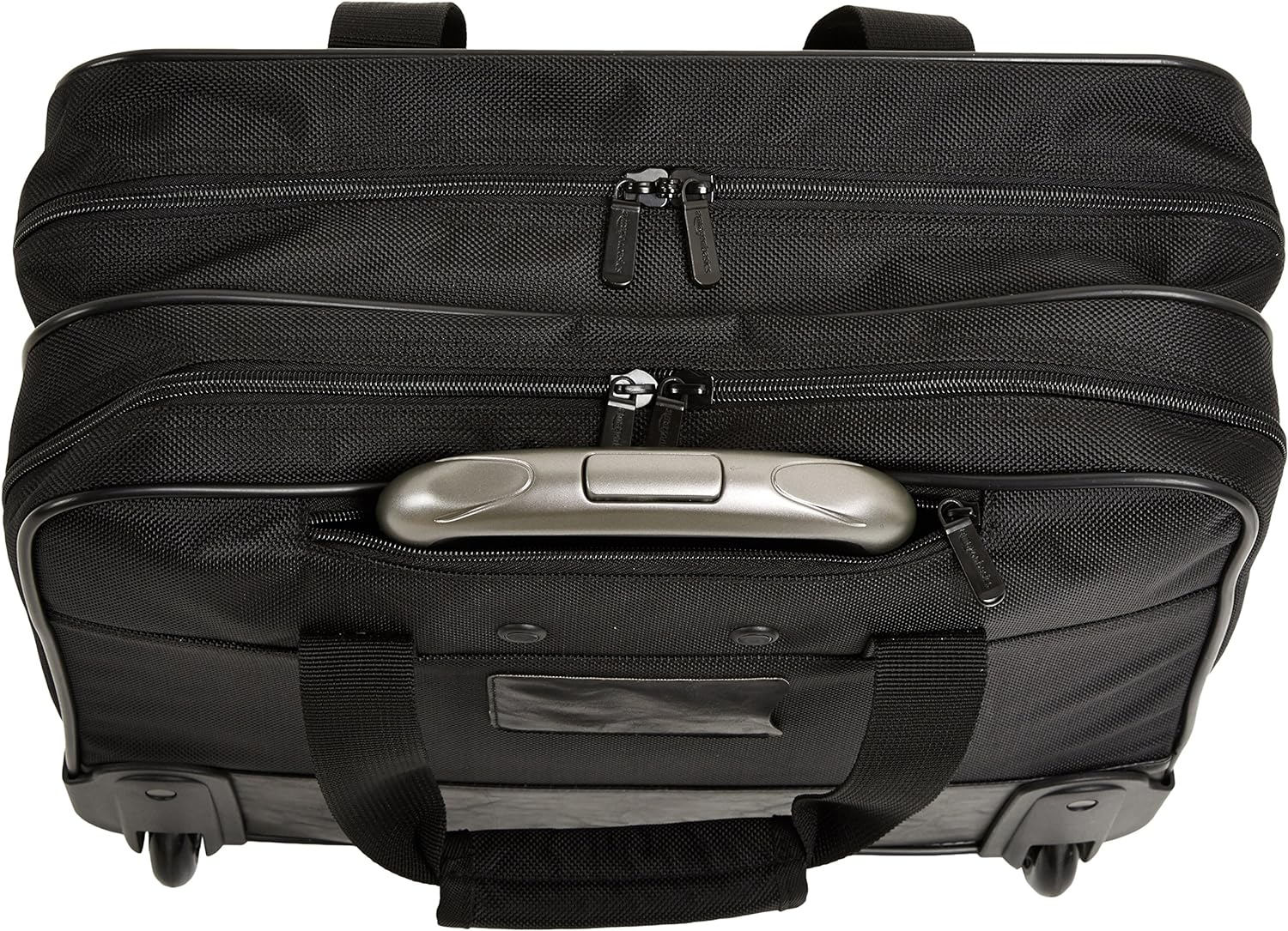 Amazon Basics Rolling Laptop Bag Case with Wheels, Rolling Briefcase Fits up to 15.6 Inch Laptop, Black image number 1