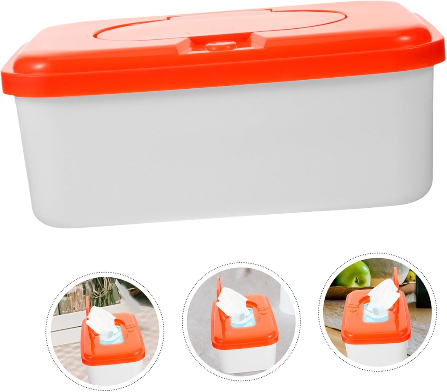 2Pcs Portable Baby Wipes Box Pp Material Reusable Wet Tissue Holder Cover for Travel and Diaper Changes Random Color image number 2