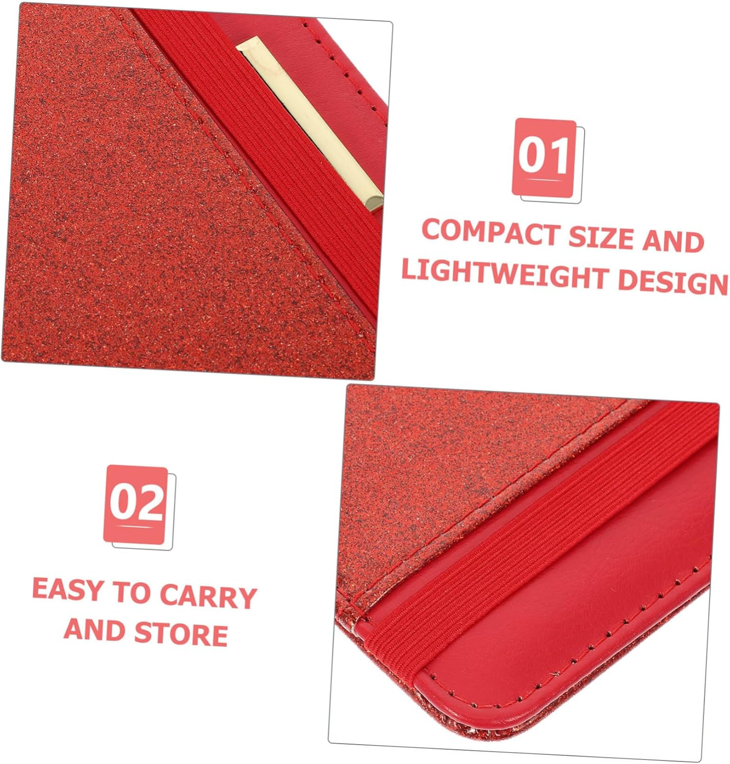 SAFIGLE Elegant Passport Holder Card Storage Durable Pu Leather Travel Essential Organizer - Red image number 2