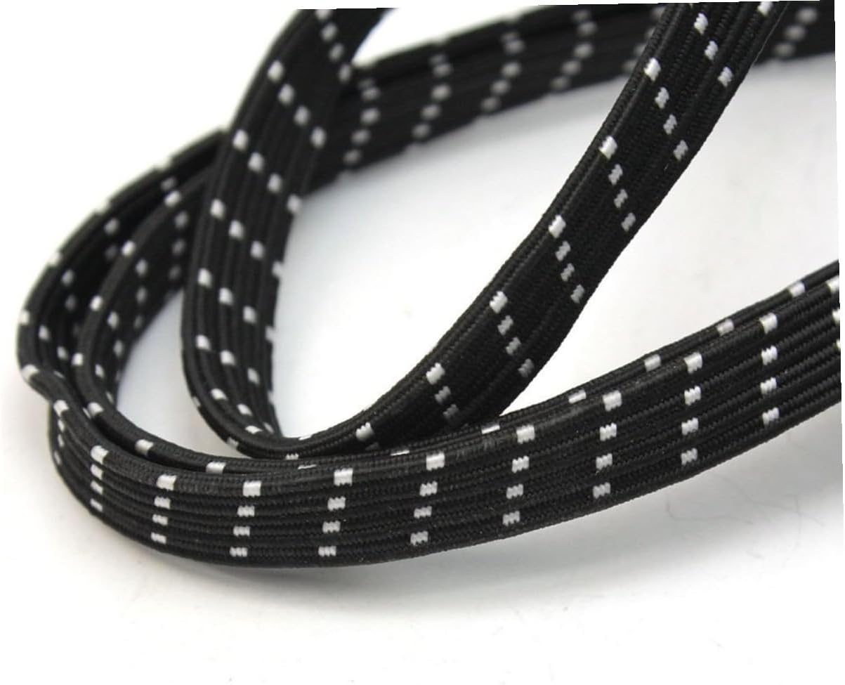 CATIEBYE Elastic Hooks Rope Luggage Straps for Suitcases Bungee Cords Hooks Black White image number 3