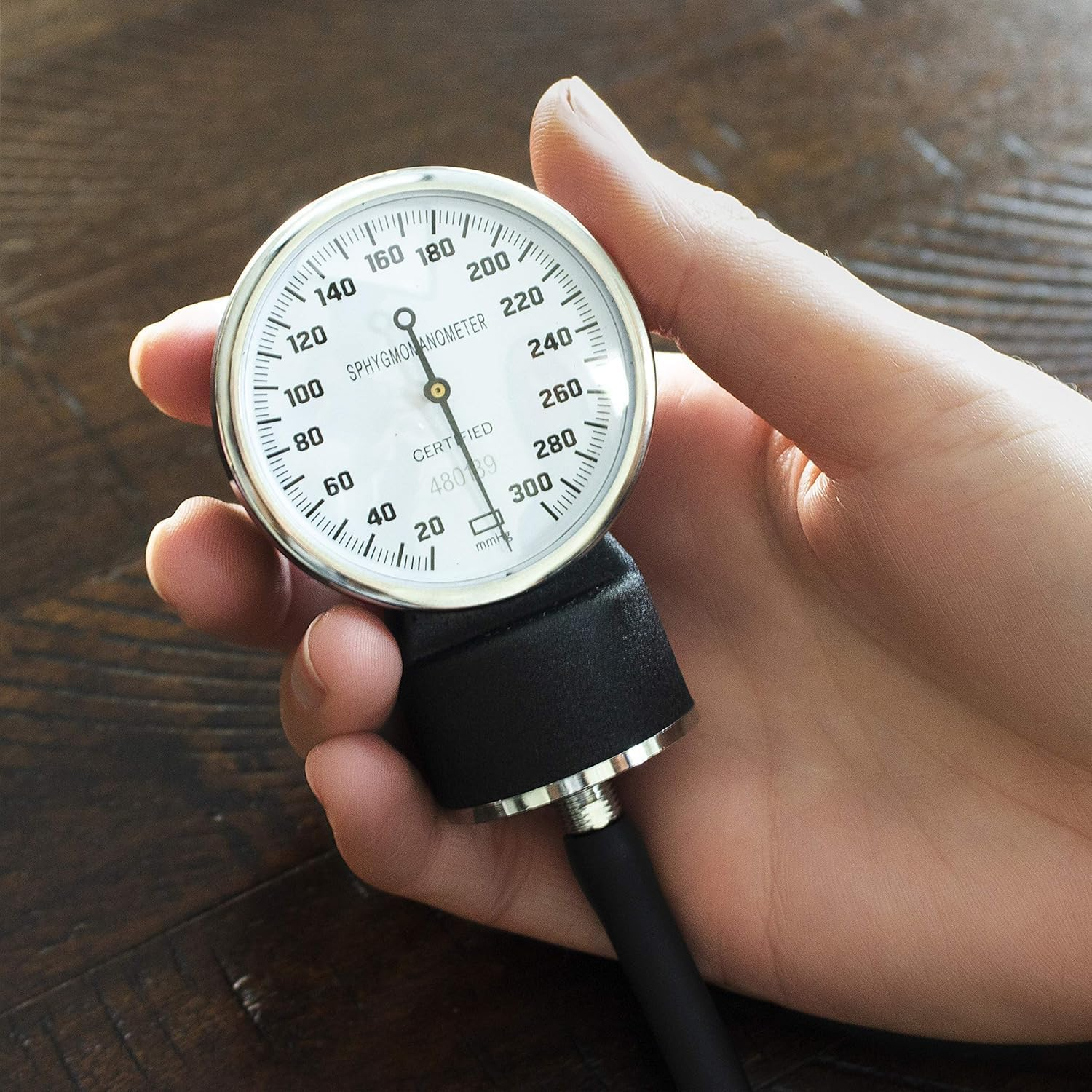 Home Blood Pressure Monitor Three-Piece Set, Lncluding Manual Blood Pressure Monitor, Stethoscope and Portable Leather Case (Black) image number 2