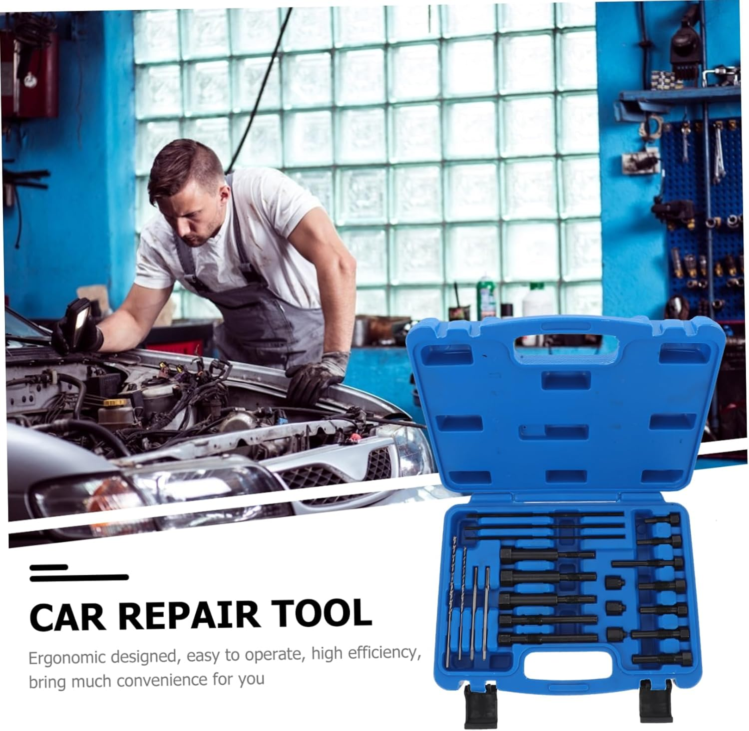 ULTECHNOVO Damaged Glow Plug Extractor and Thread Repair Kit Automotive Glow Plug Removal Tool for Broken Extraction and Car Maintenance Equipment image number 2