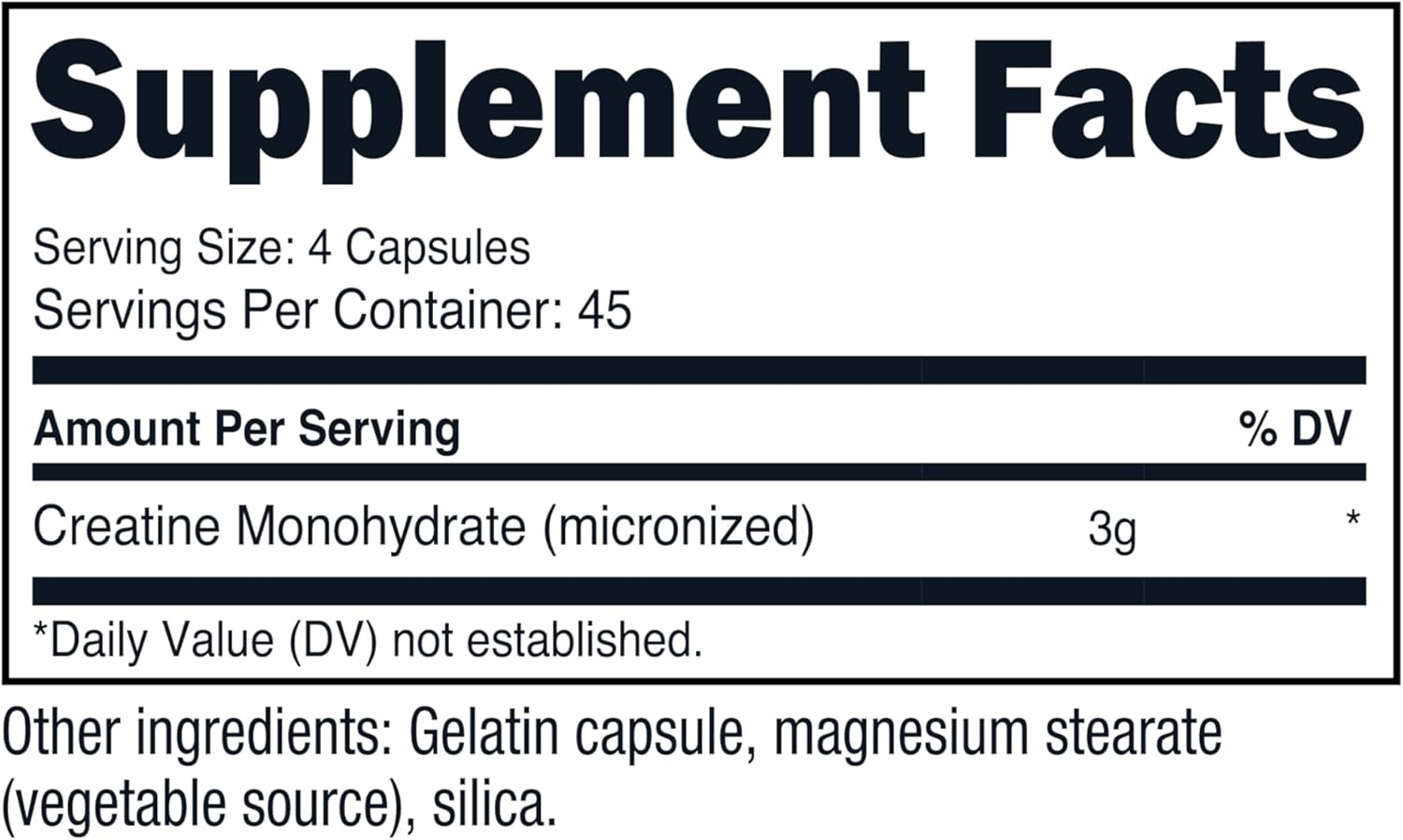 Nutricost Creatine Monohydrate 3,000Mg, 180 Capsules (750Mg per Capsule) - Gluten Free, Non-Gmo image number 3