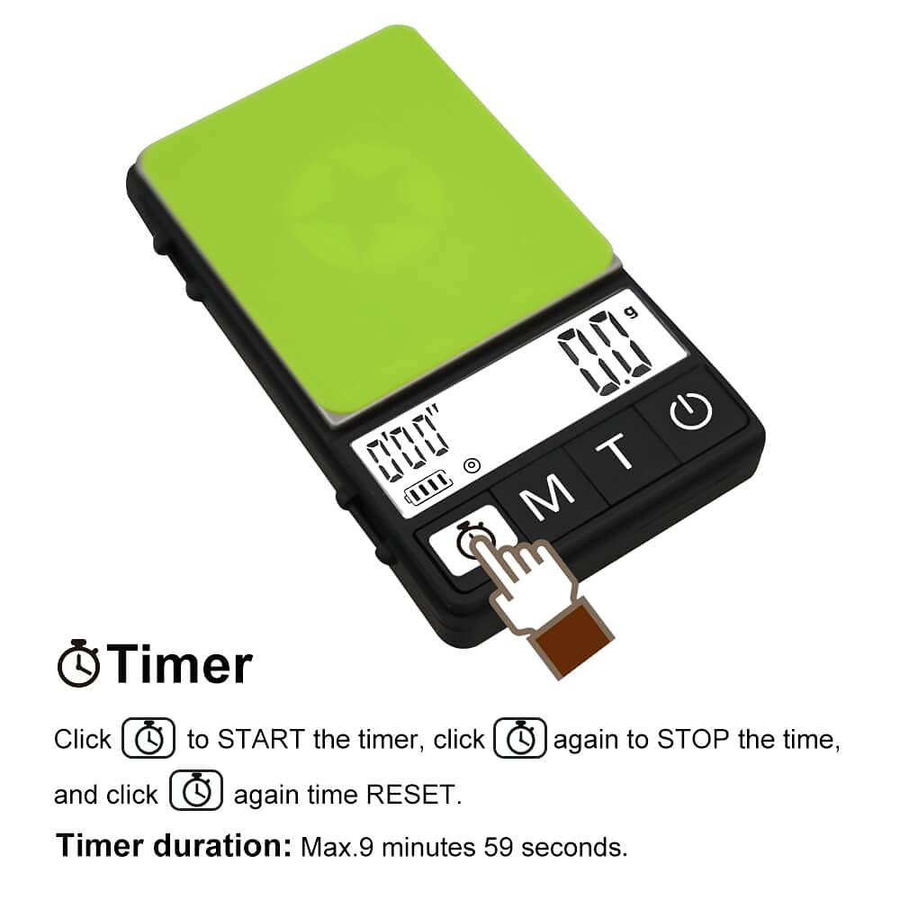 (Latest Version) Espresso Scale with Independent Timer 1000G X 0.1G, Coffee Brewing Scale for Drip Tray & Portafilter, Coffee Scale Espresso W/Silicone Mat, Large Backlit Display (Battery Included) image number 5