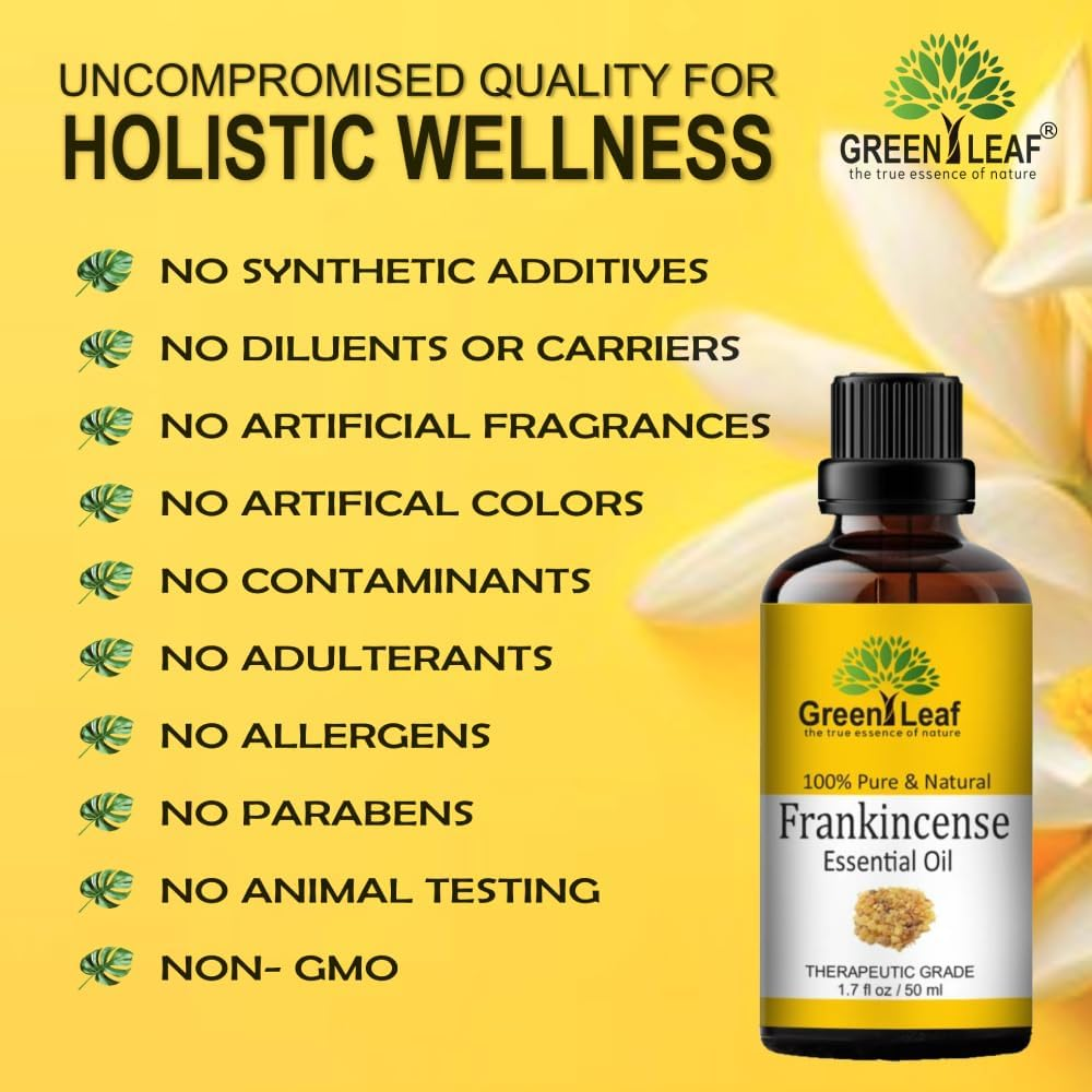 ORGANIC Frankincense Essential Oil 50Ml | USDA Certified | 100% Pure and Natural | Essential Oil for Aromatherapy, Diffuser. Premium Quality. (50 ML, Frankincense) image number 4