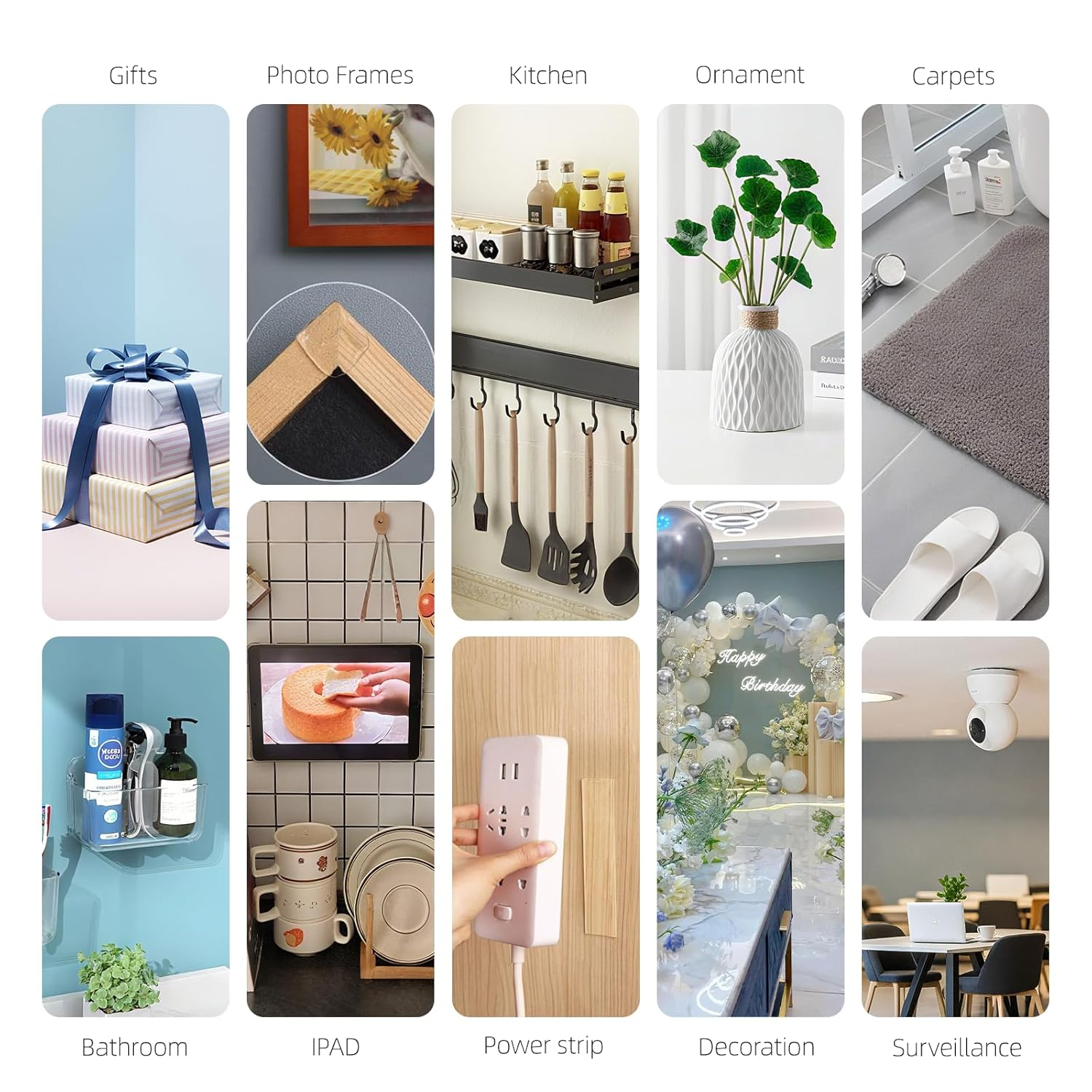 2 Pcs Nano Double Sided Tape for Photo, Mat, Craft, Mounting Tape Washable, 3 Meters image number 6