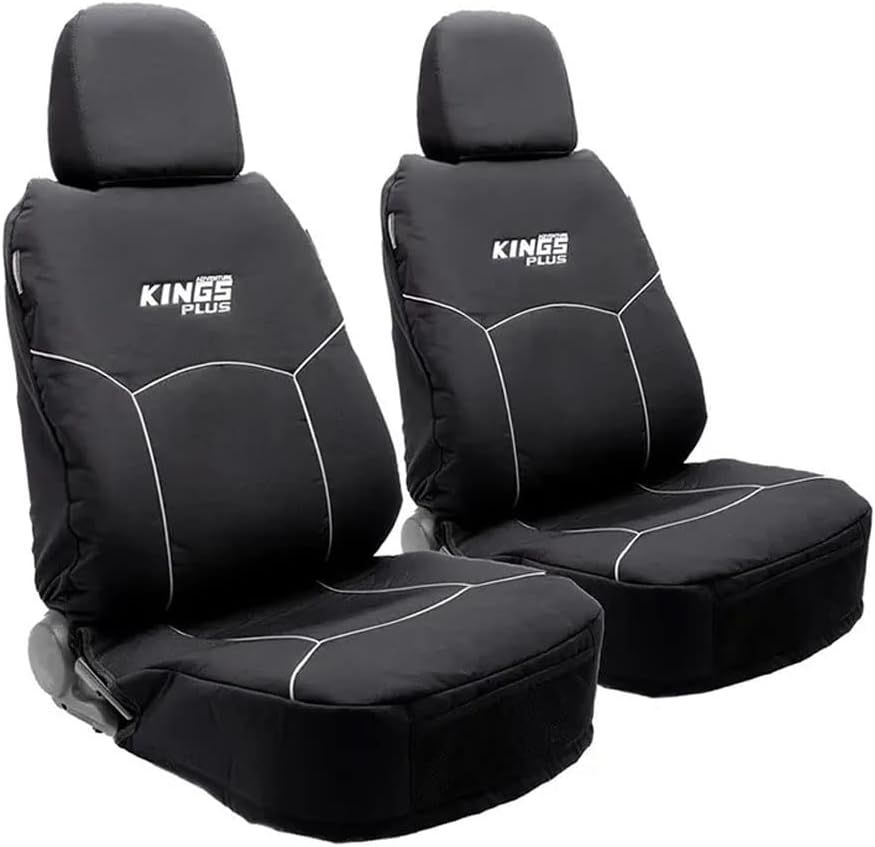 Kings plus Premium Seat Covers Pair 12Oz Canvas Universal Fit Thick Padded Seat and Backrest image number 4