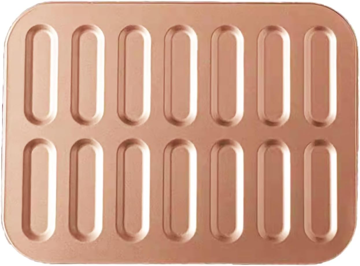 Non-Stick Baking Pan Carbon Steel Baking Mould (14 Cavity Eclair Baking Pan) image number 3