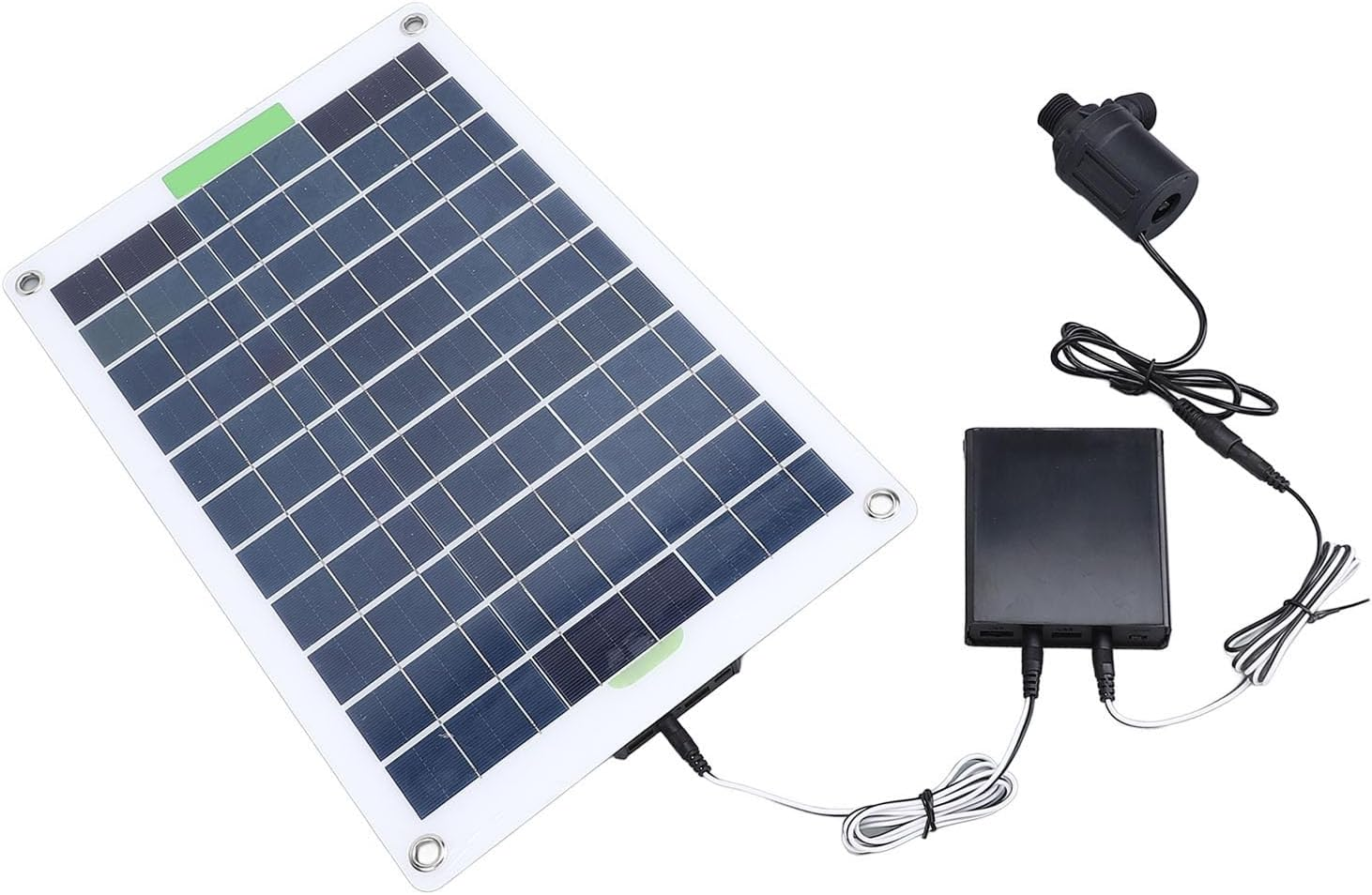 Sorandy Solar Pump, Professional 100W Monocrystalline Silicon 16.4FT Lift Solar Powered Water Fountain Pump with Energy Storage Box for Garden Pool, Fish Pond image number 3