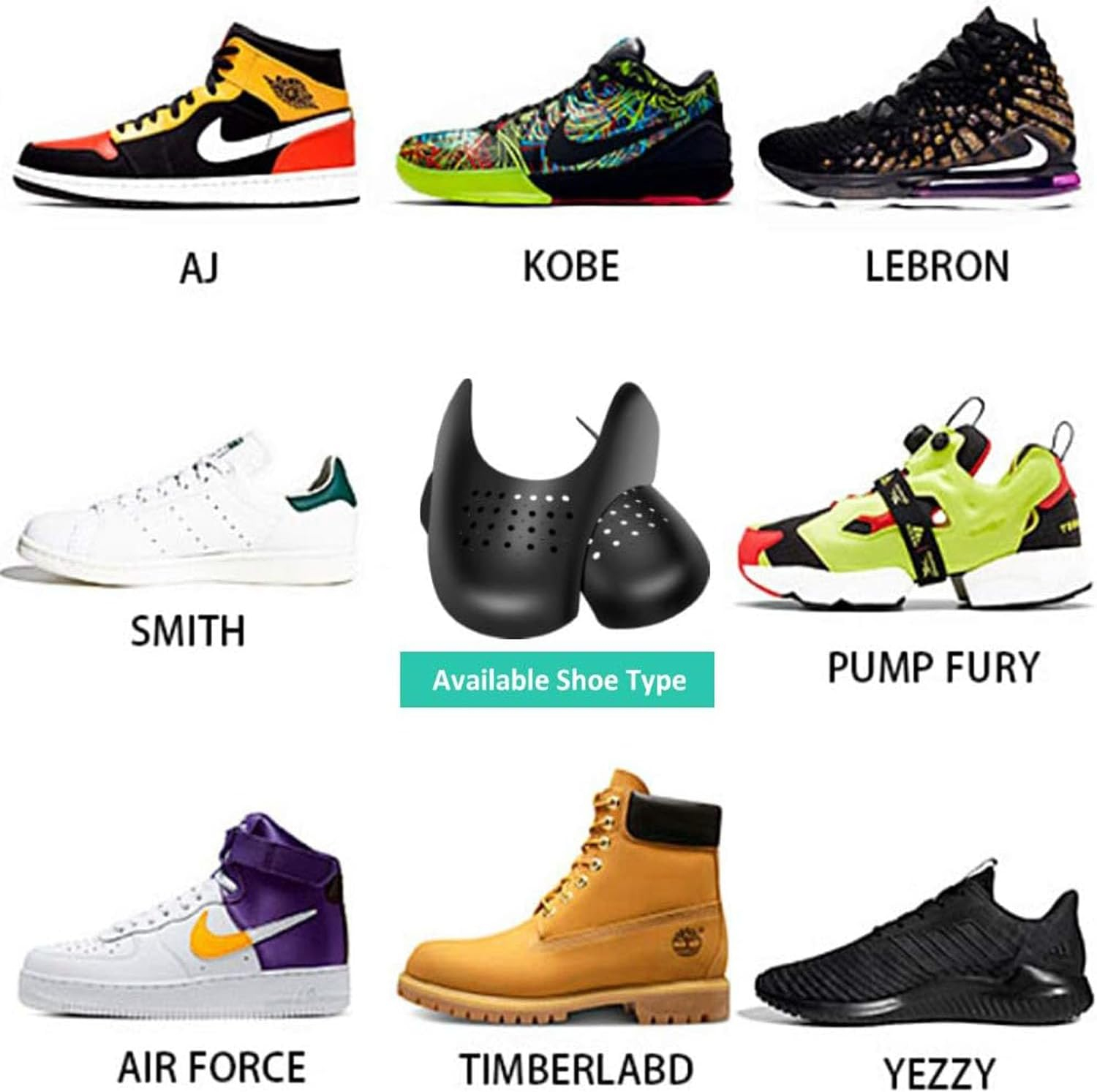 4 Pairs Shoe Crease Protector,Shoe Crease Guard for Sneaker and Casual Shoes, Toe Box Crease Protector,Shoe Shield for Men'S 7"-12"