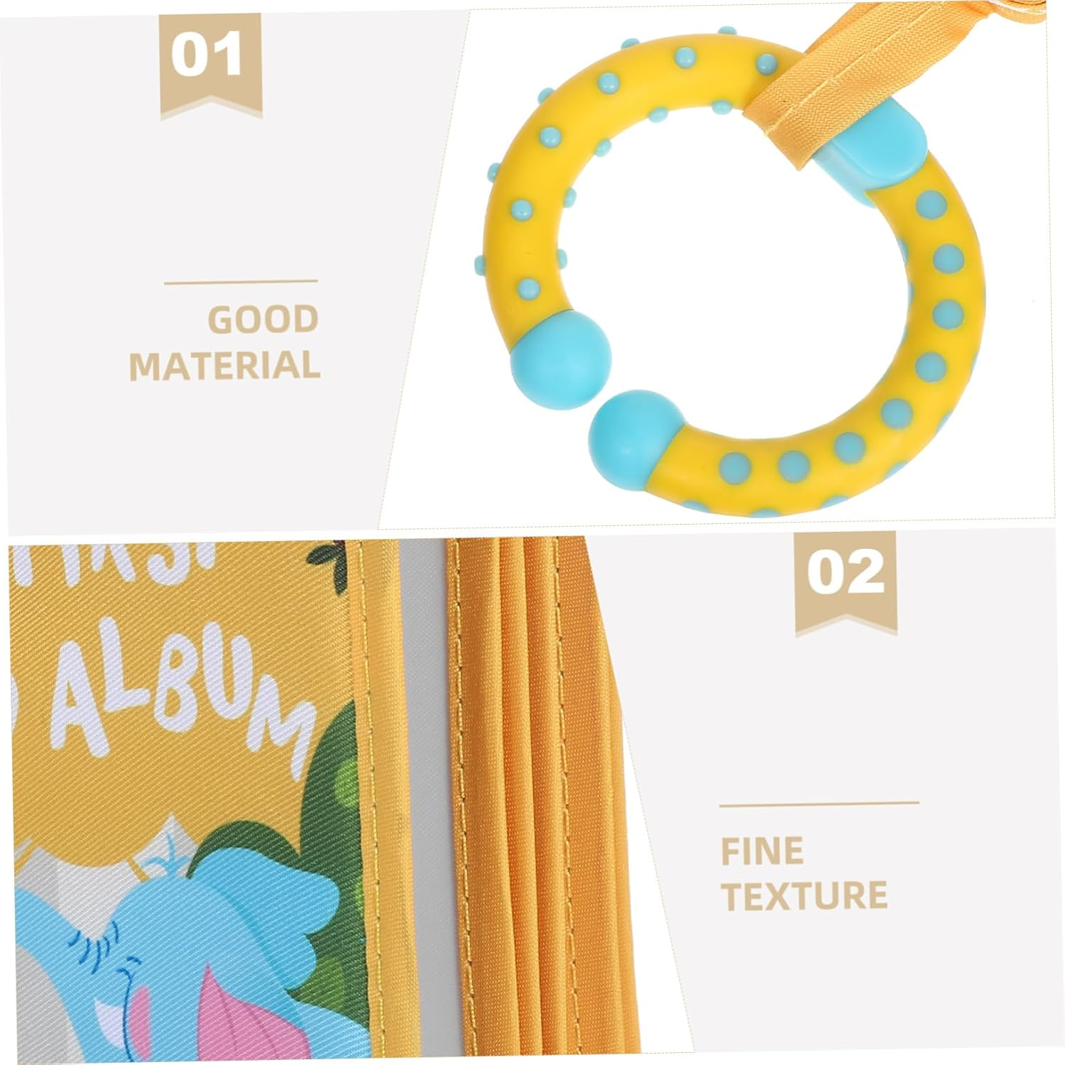 Soft Picture Album My First Family Keepsake Book for Newborns Durable Cloth Fabric Easy Photo Slots for Milestones Memories image number 2