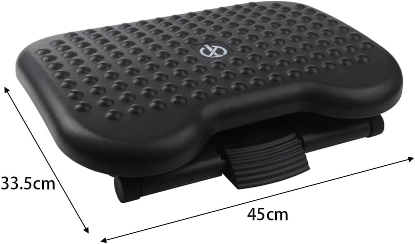 Adjustable under Desk Footrest,Ergonomic Foot Stool, Massage Foot Step,Tilting Footres,Office Pedal, for Improved Posture, Siatica and Orthopedic Relief image number 3