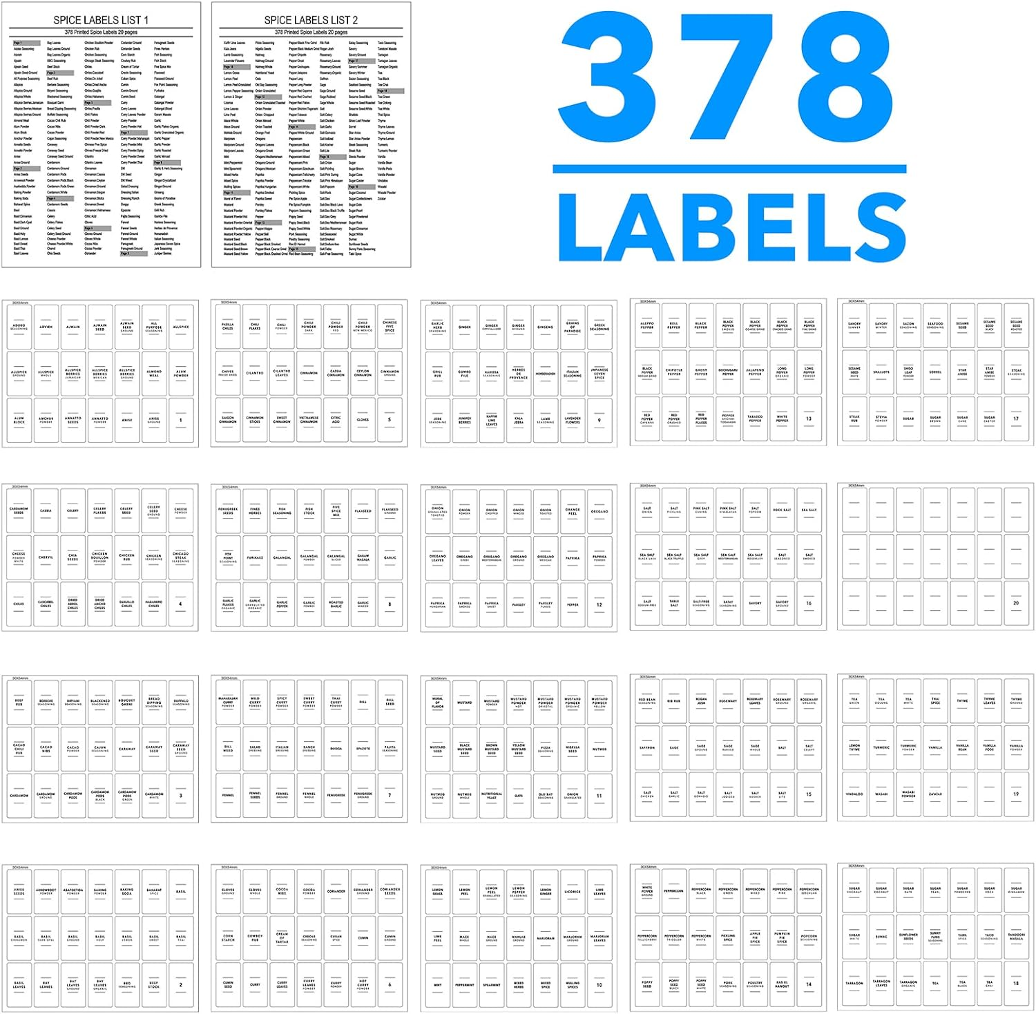 Spaceaid 36 Pcs Spice Jars with Bamboo Lids and Labels, Empty 4Oz Glass Spice Bottles, Minimalist Farmhouse Spice Labels Stickers with Funnel, Seasoning Containers for Spice Rack, Cabinet and Drawer image number 6