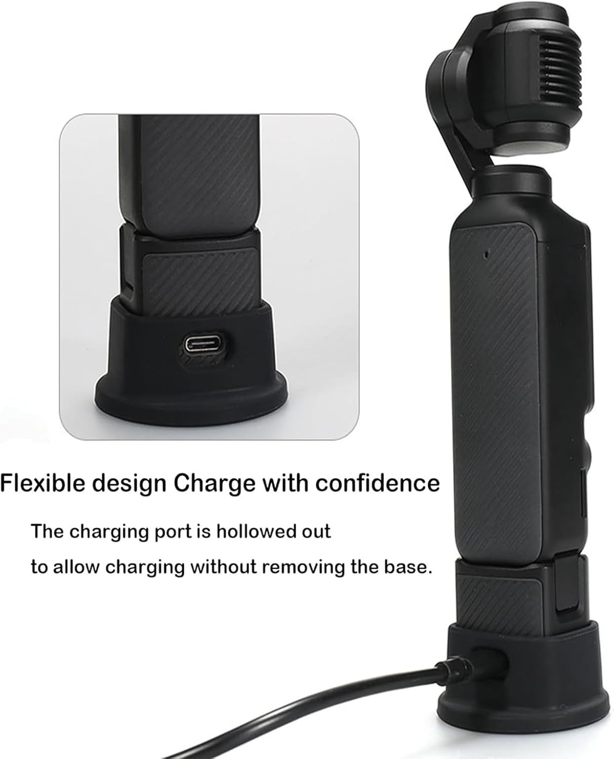 Stabilizer Base for OSMO Pocket 3, Non Slip Silicone Desktop Stand Holder for Pocket 3, Lightweight Camera Base Stand Handheld Camera Support Adapter