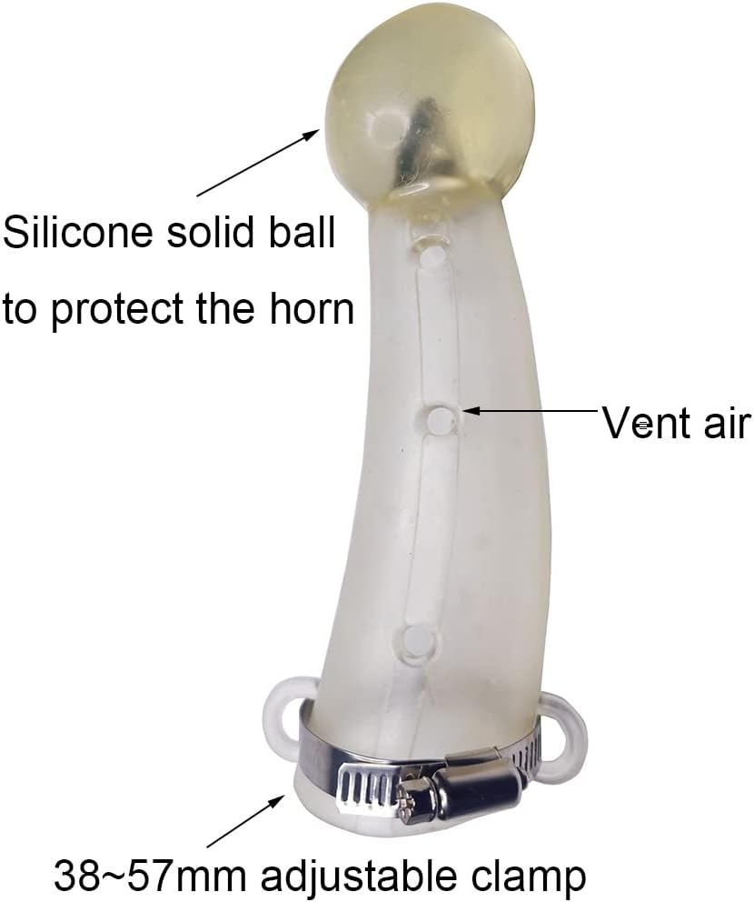 QIQIRO Small Size Silicone Goats Calf Cattle Bull Cow Horn Cover Anti-Fight Protective Cover Cow Horn Protector round Cornered With image number 1