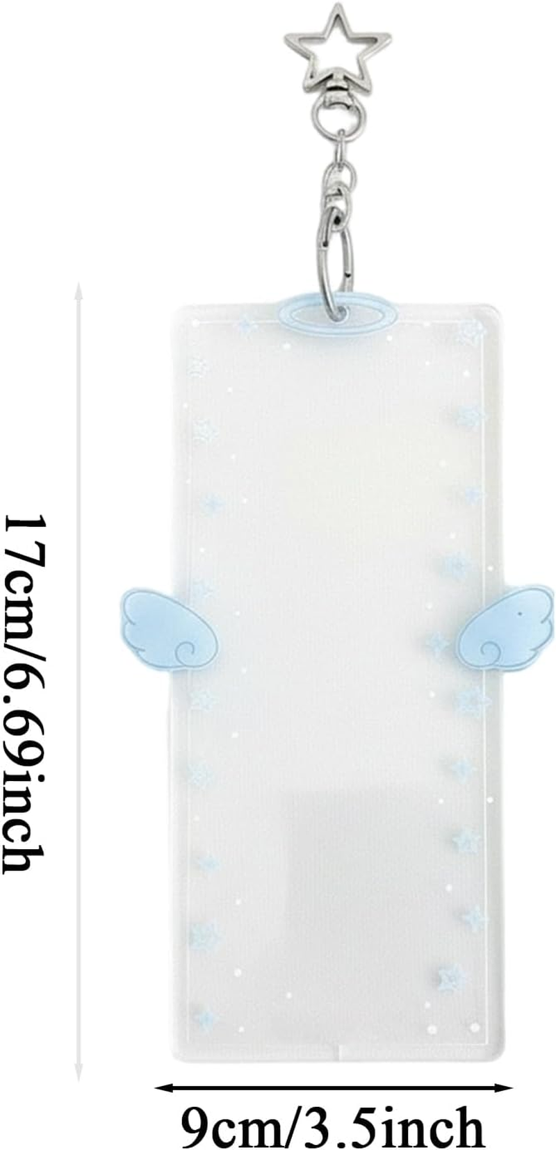 Keychain Photo Frame,6X3Inch 4-Compartment Acrylic Clip,Diy 4-Compartment Photo Cover Keychain | for Women Men Girls Key Bag Purse Wallet Pocket Valentines Day Birthday - Blue image number 4